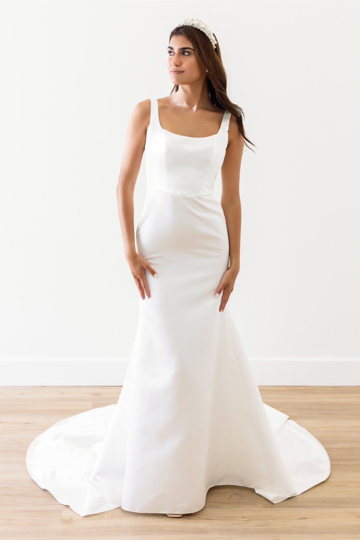Wtoo Lourdes Laurie Wedding Gown - Elegant A-Line Bridal Dress with Lace Details | Perfect for Beach Weddings, Vow Renewals & Formal Ceremonies