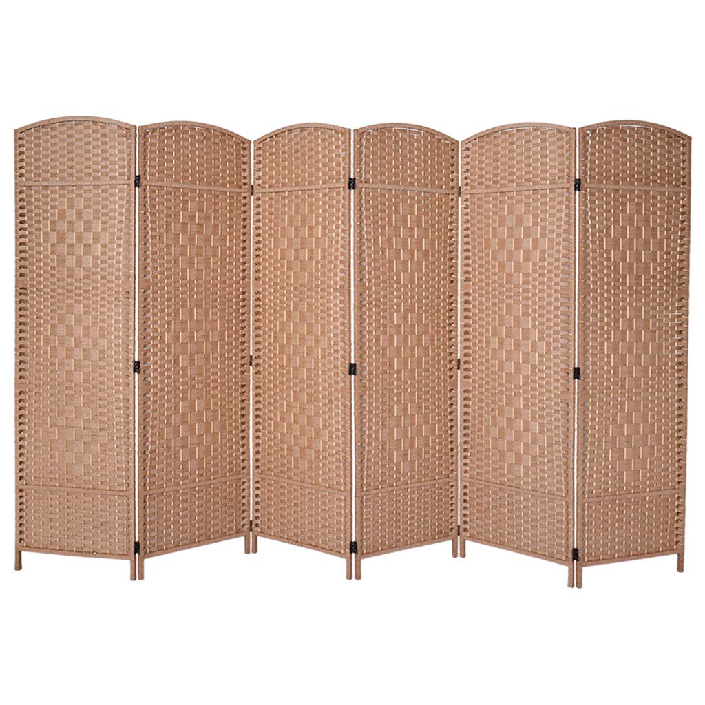 6 Panel Folding Room Divider Privacy Screen - 5.9FT Tall Decorative Partition for Home & Office - Yellow | Perfect for Bedroom Separation, Yoga Space & Room Dividers