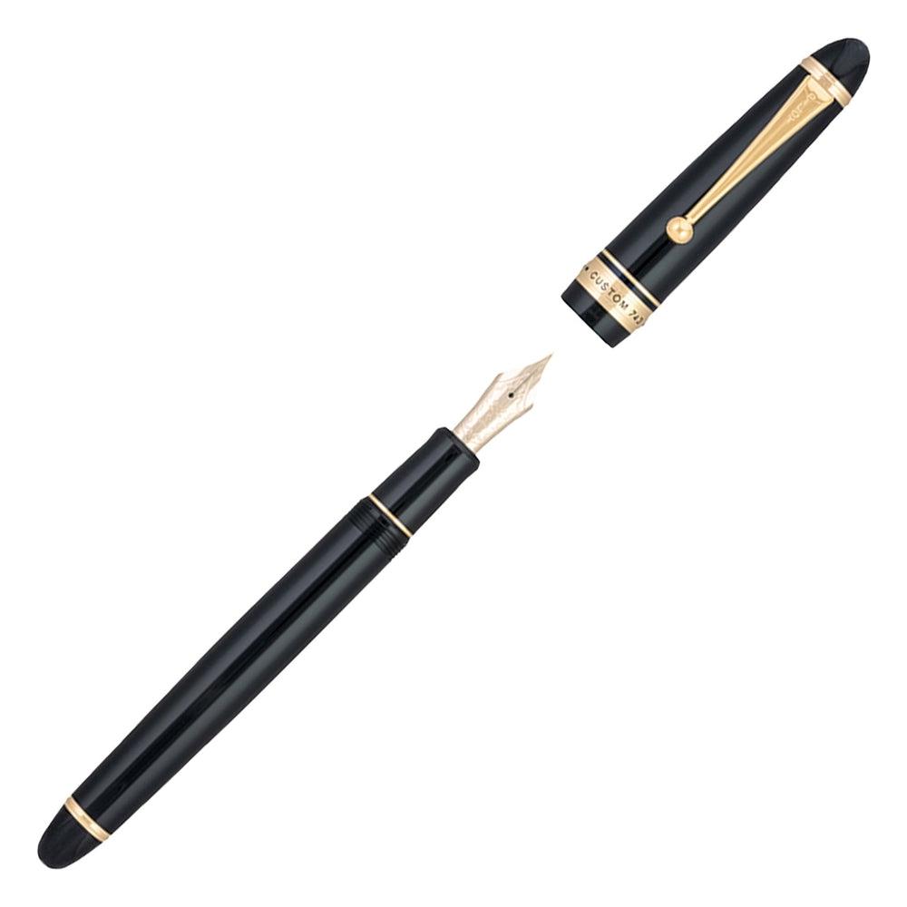 Premium Pilot Custom 743 Fountain Pen - 14K Gold Nib, Black Resin Body - Perfect for Calligraphy, Journaling & Professional Writing
