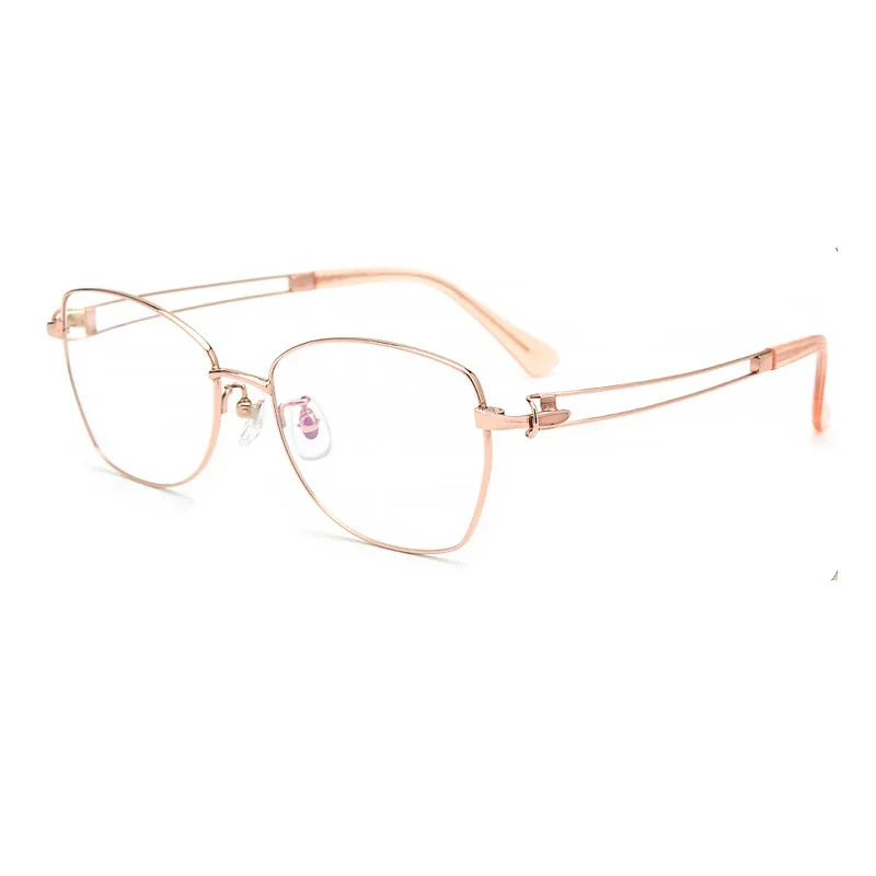 Aror Unisex Full Rim Square Cat Eye Titanium Eyeglasses Frame 95232 - Lightweight Durable Titanium Glasses for Men & Women - Perfect for Reading, Working & Fashion Accessories