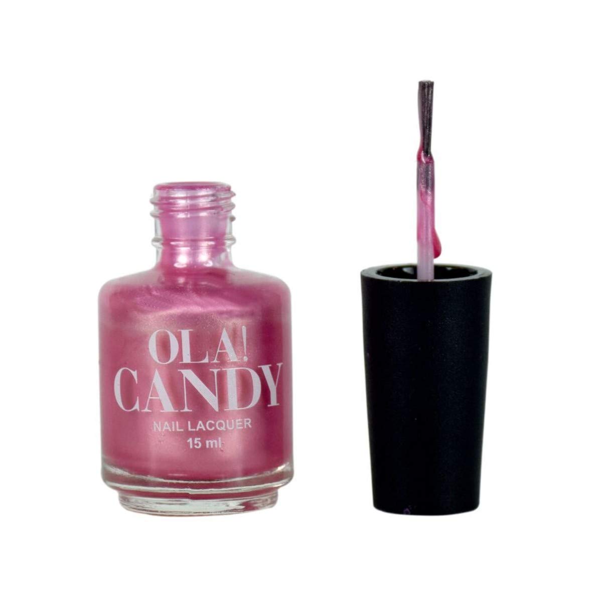 Eco-Friendly Non-Toxic Fast-Drying Nail Polish Kit with Top Coat - Ola Candy Picking You Up Professional Nail Art Set for Women (15ml, Pink Rose) | Perfect for Home Manicures, Salon Use & Gift Giving