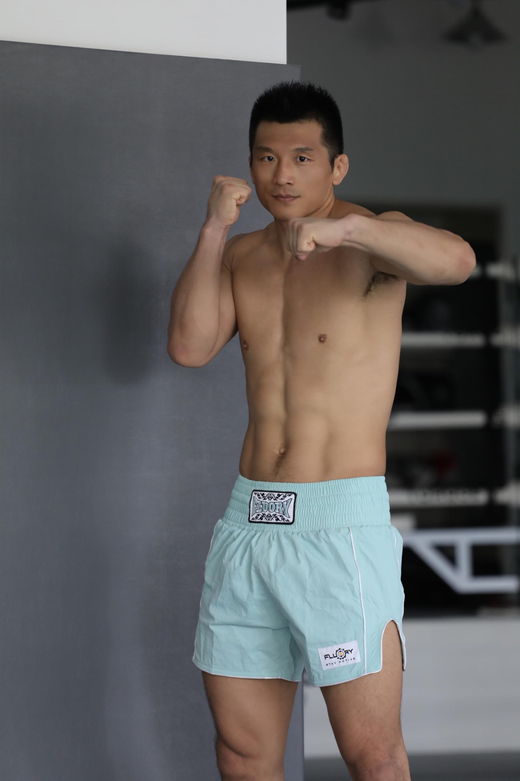 FLUORY Muay Thai Shorts - Lightweight Nylon Boxing Shorts for Men & Women - Breathable & Comfortable MMA, Kickboxing, Workout & Training Shorts - Perfect for Gym, Martial Arts & Fitness Enthusiasts