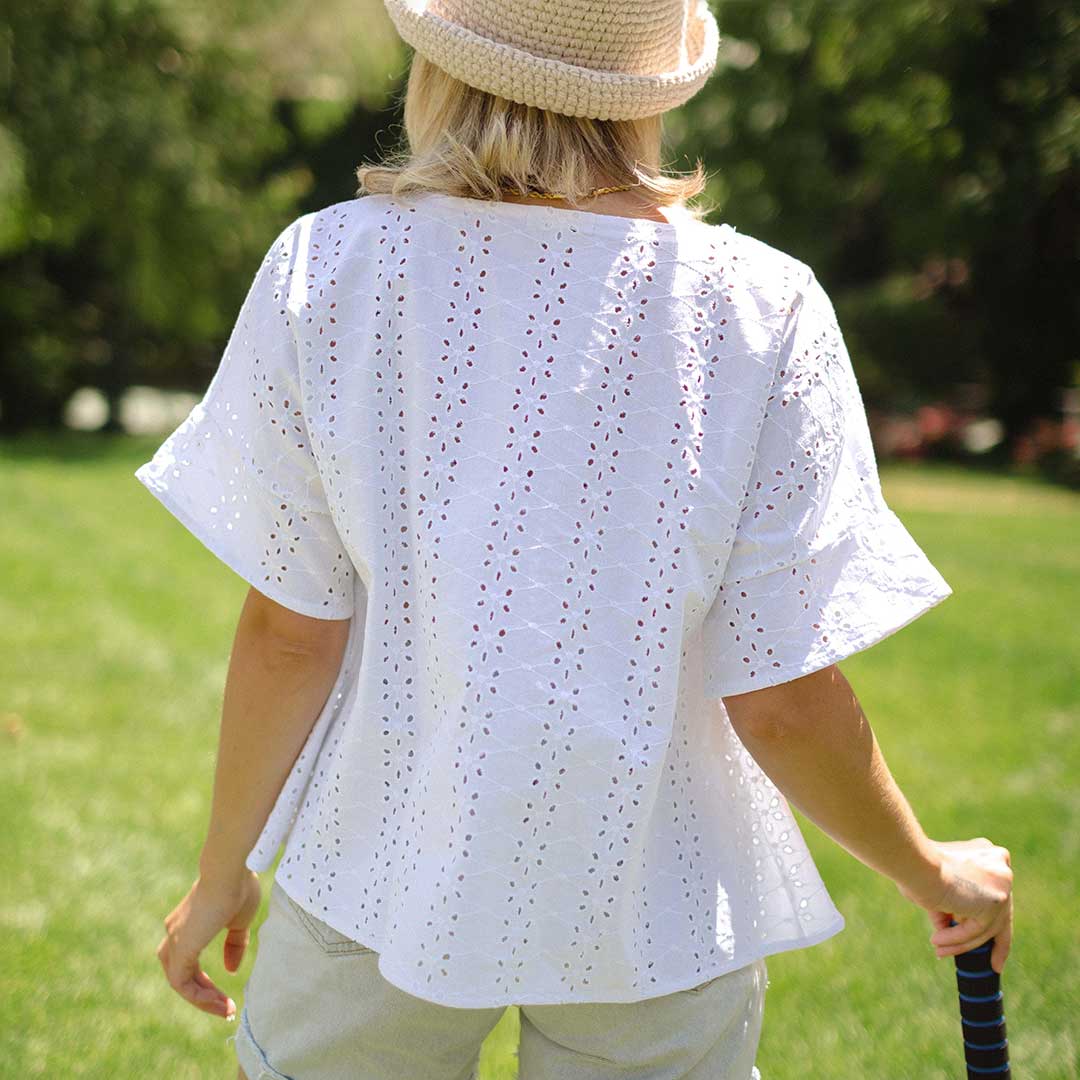 White Baby Doll Blouse for Girls - Soft & Comfortable Toddler Tops - Perfect for Playdates, Parties & Everyday Wear