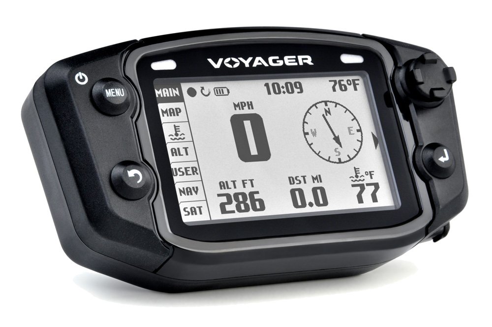 Trail Tech 912-101 Voyager Stealth Black Motorcycle GPS Computer - Off-Road Navigation for Adventure Riding & Dirt Bikes
