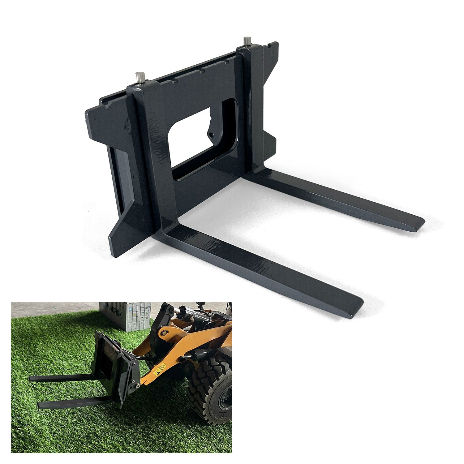 XDRC 1/14 RC Hydraulic Loader Metal Fork - Heavy Duty DIY Parts for WA580 RC Construction Vehicle Model - Perfect for Simulation Play & Scale Model Building Projects