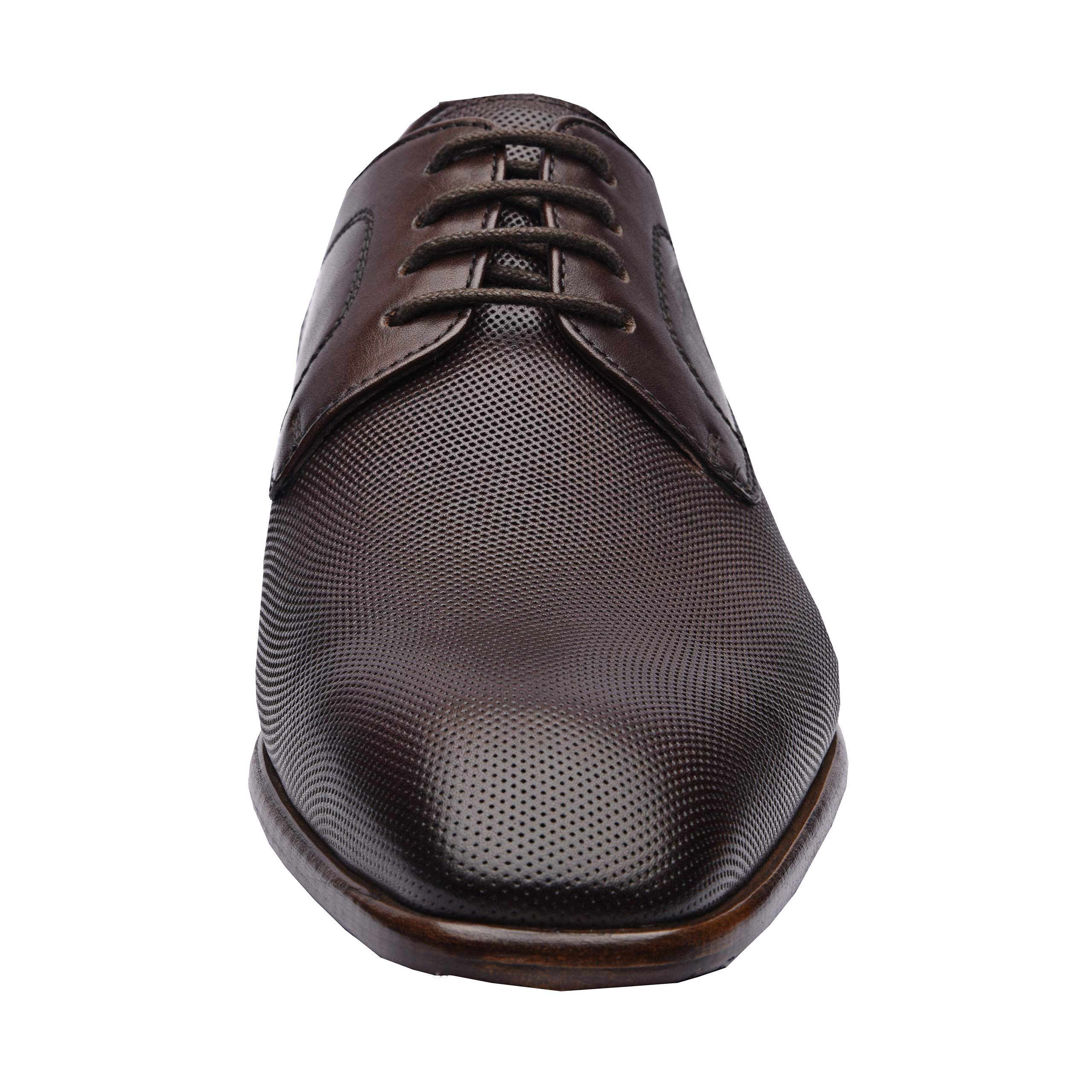 Premium Genuine Leather Men's Derby Dress Shoes - Handcrafted Italian Formal Shoes with Leather Sole for Business, Wedding & Special Occasions