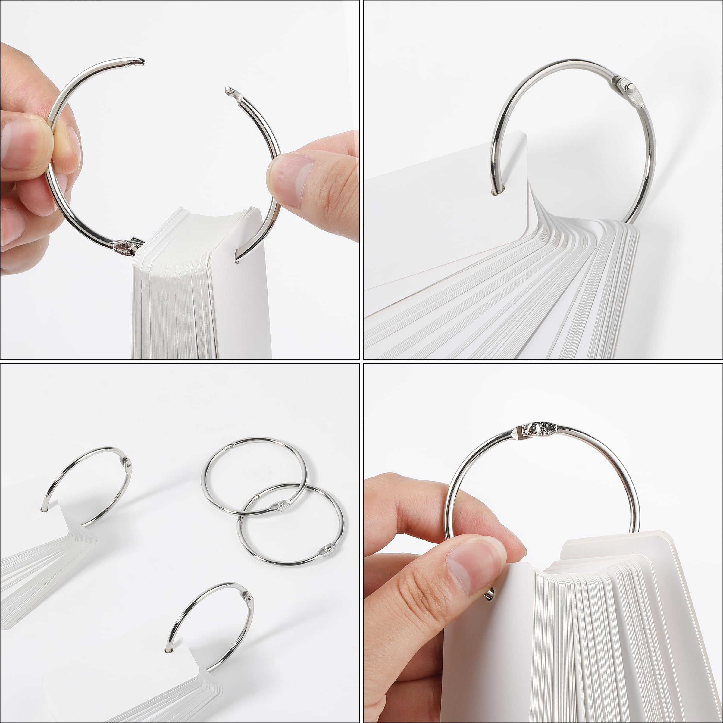 Mr. Pen- 30 Pack 2 Inch Silver Loose Leaf Binder Rings, Book Rings & Index Card Rings - Durable Metal Rings for Organizing Flashcards, Documents & Paper - Perfect for School, Office & Craft Projects