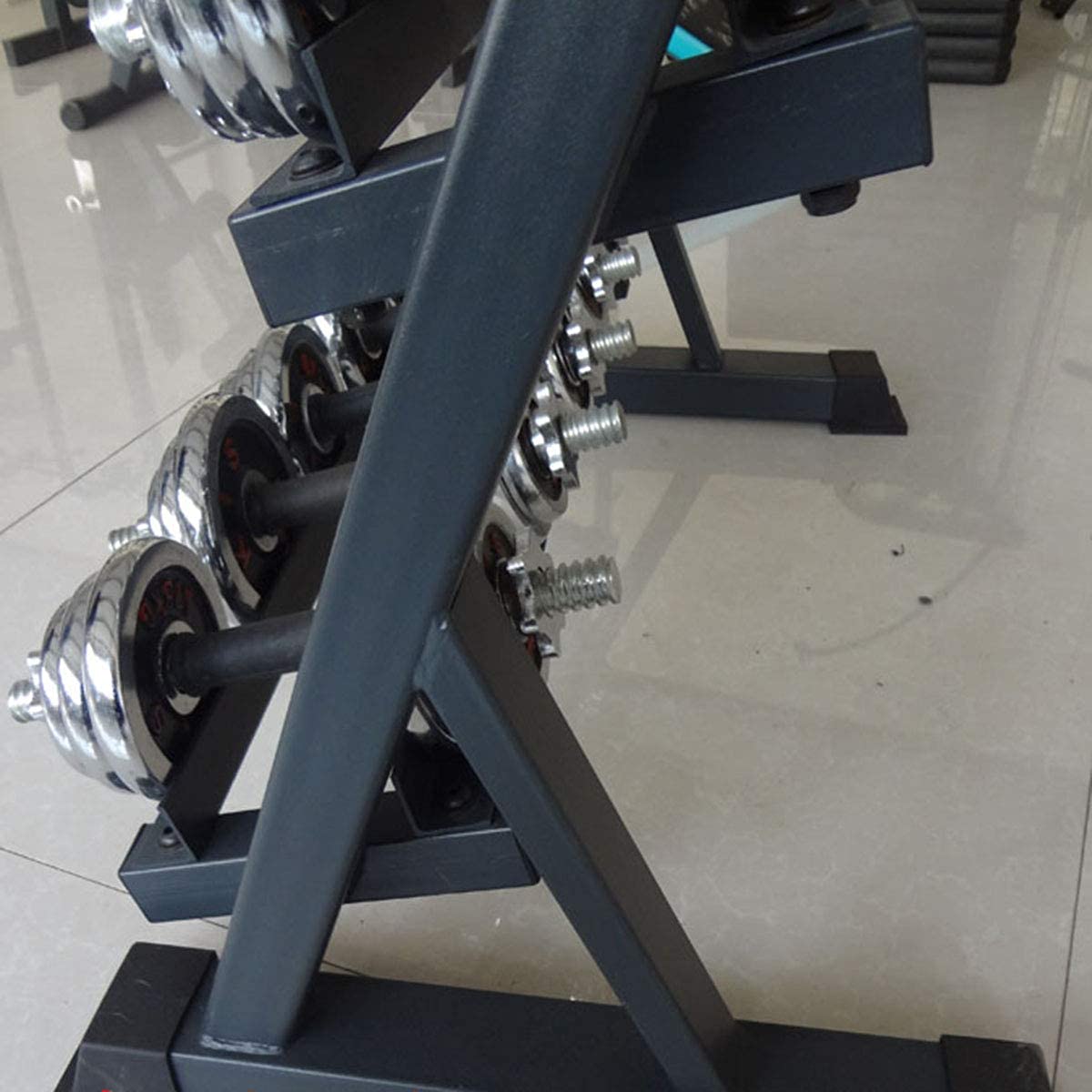 2-Tier Dumbbell Rack - Heavy Duty Dumbbell Storage Stand for Home Gym & Commercial Use | Organize Dumbbells for Strength Training, Weight Lifting & Fitness Workouts | Perfect for Garage, Basement & Personal Training Spaces