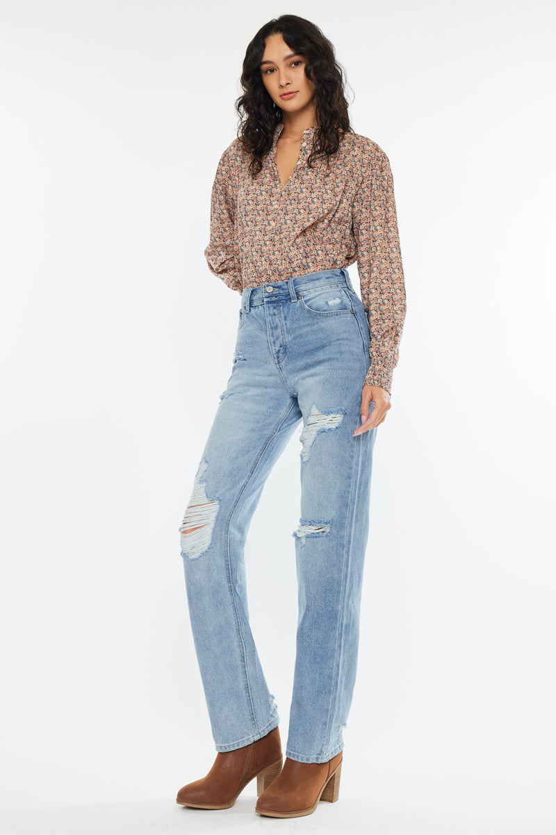 Letitia Ultra High Rise 90's Boyfriend Jeans - Vintage Distressed Denim Pants for Women | Perfect for Casual Outfits, Street Style & Retro Fashion Looks