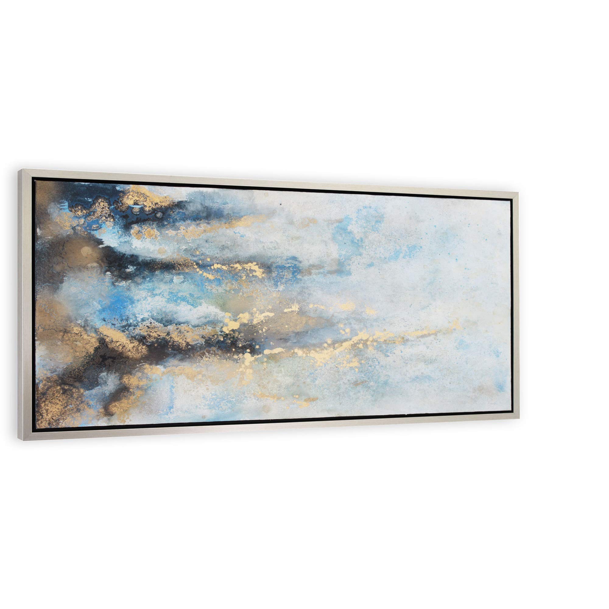 Ergode Tidal Flow Hand Painted Canvas Wall Art - Ocean Wave Painting for Home Decor, Living Room, Bedroom & Office | Unique Beach Themed Artwork