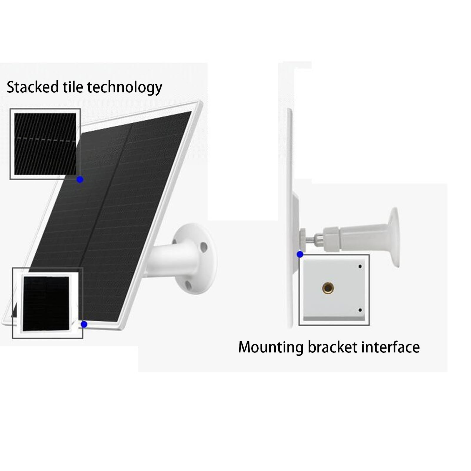 10W Solar Panel for Ring Doorbell - 360° Adjustable Monocrystalline Solar Charger with Weatherproof Design | Perfect for Home Security & Outdoor Camera Power Supply