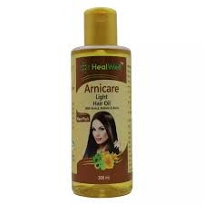 HEALWELL Arnicare Light Hair Oil for Hair Growth & Scalp Care - 200ml (Pack of 2) | Natural Hair Treatment for Dry, Damaged Hair | Perfect for Daily Use & Hair Regimen