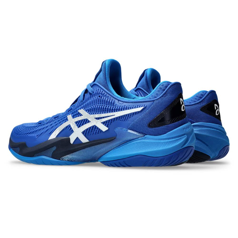 ASICS Court FF 3 Novak Men's Tennis Shoes - Lightweight Performance Sneakers for Hard Court (Tuna Blue/Pure Silver) | Ideal for Competitive Matches & Training Sessions