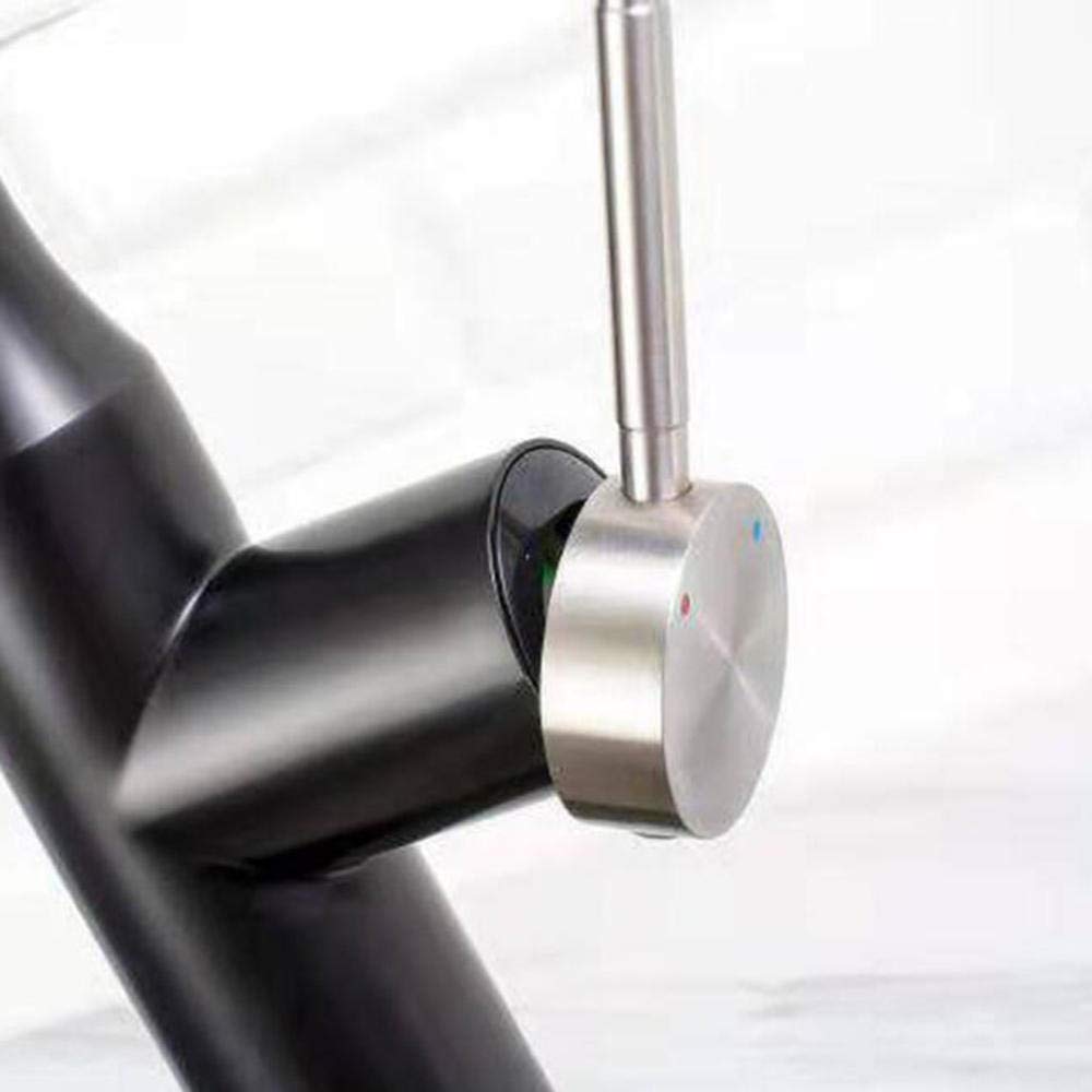 Stainless Steel Pull Down Sprayer Kitchen Faucet - Black Matte Finish with Hot/Cold Water Control & 360° Swivel Spout for Modern Home Kitchen Sink | Perfect for Washing Dishes, Filling Pots & Cleaning Vegetables