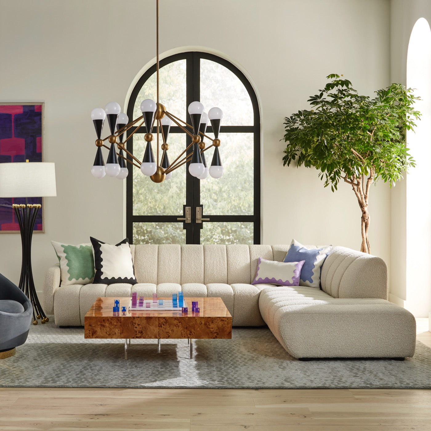 Modern Bond Cocktail Table - Stylish Glass Top Coffee Table for Living Room, Lounge & Office - Perfect for Entertaining & Relaxing
