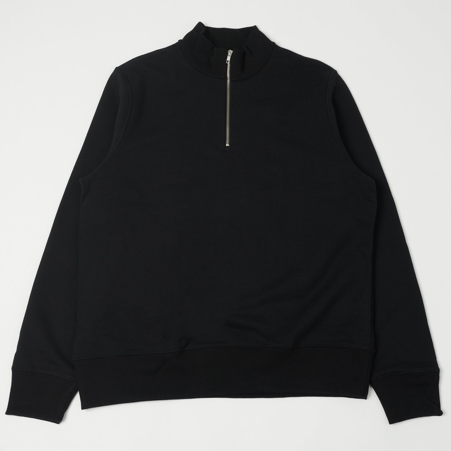 Merz b. Schwanen 343Z Half Zip Sweatshirt for Men | Premium Cotton Pullover | Deep Black | Casual & Athletic Wear for Gym, Workout & Everyday Style