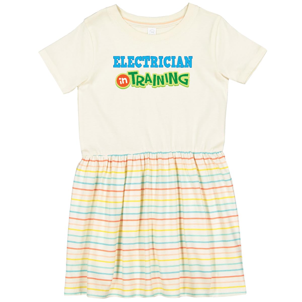 Inktastic Electrician in Training Toddler Dress - Cute Baby Girl Outfit for Future Electricians - Perfect for Career Day, Halloween Costume & Playtime