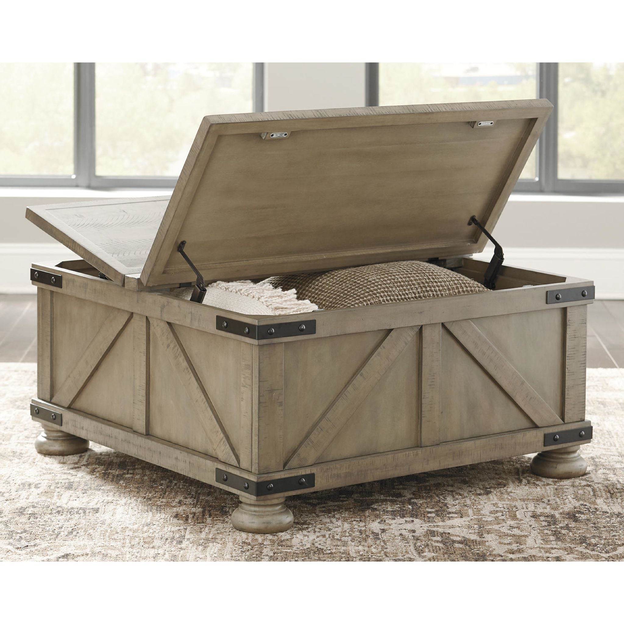 Modern Aldwin Coffee Table in Gray - Stylish Living Room Furniture for Small Spaces, Home Decor & Office Use