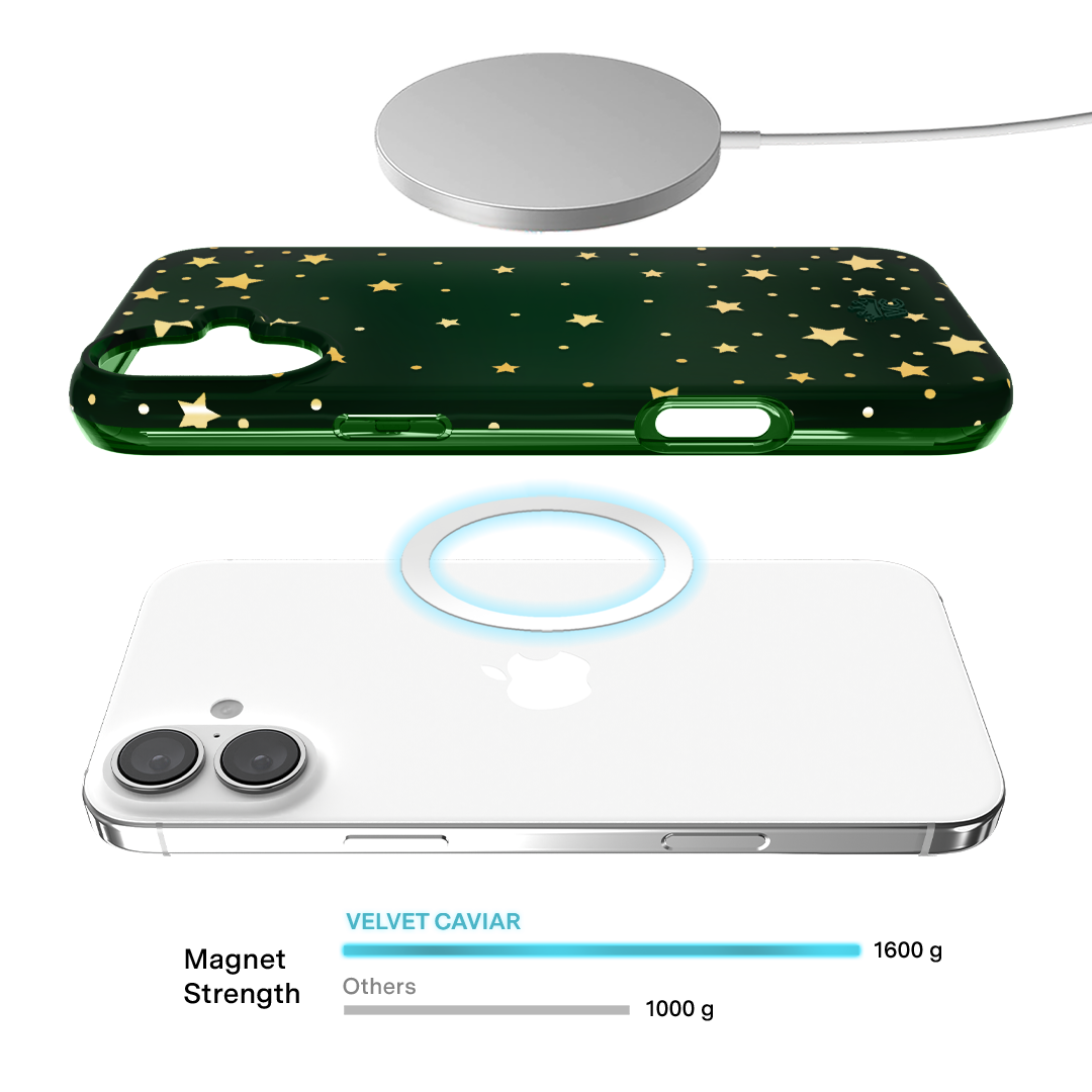 Evergreen Stars iPhone Case - Durable Protective Cover for iPhone 13/14/15 Pro Max - Slim Shockproof Design - Perfect for Outdoor Activities, Travel & Daily Use
