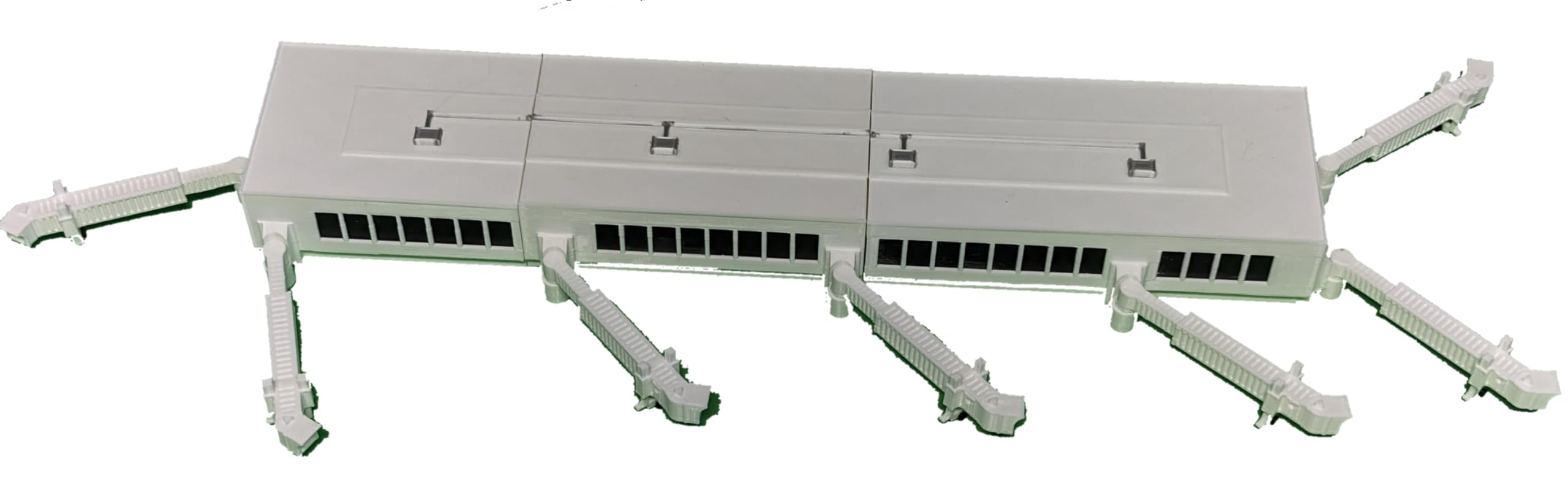 3D Printed Airport Terminal with Jet Bridges - Compatible with Daron Toy Jets | Realistic Model for Aviation Enthusiasts & Kids Playtime | Perfect for Dioramas, Collectors & Educational Scenes