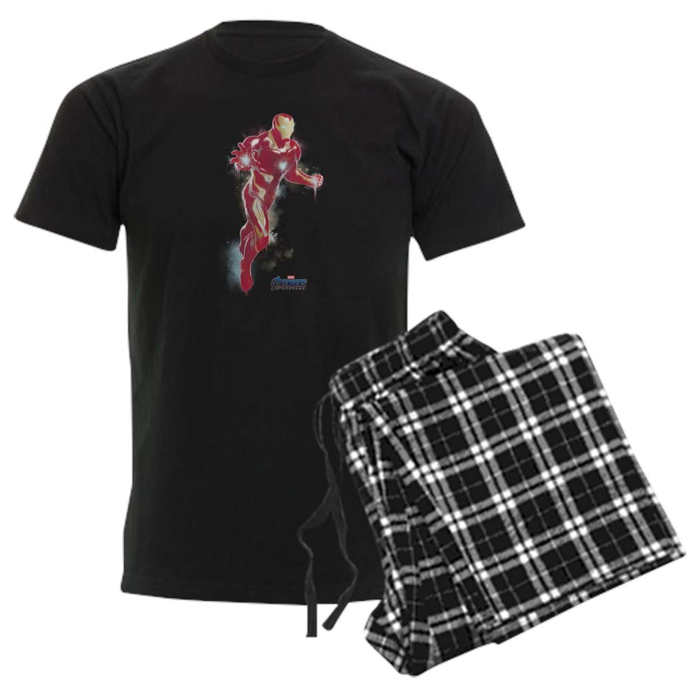 Iron Man Men's Dark Pajama Set - Superhero Sleepwear for Marvel Fans - Perfect for Lounge, Sleep & Movie Nights