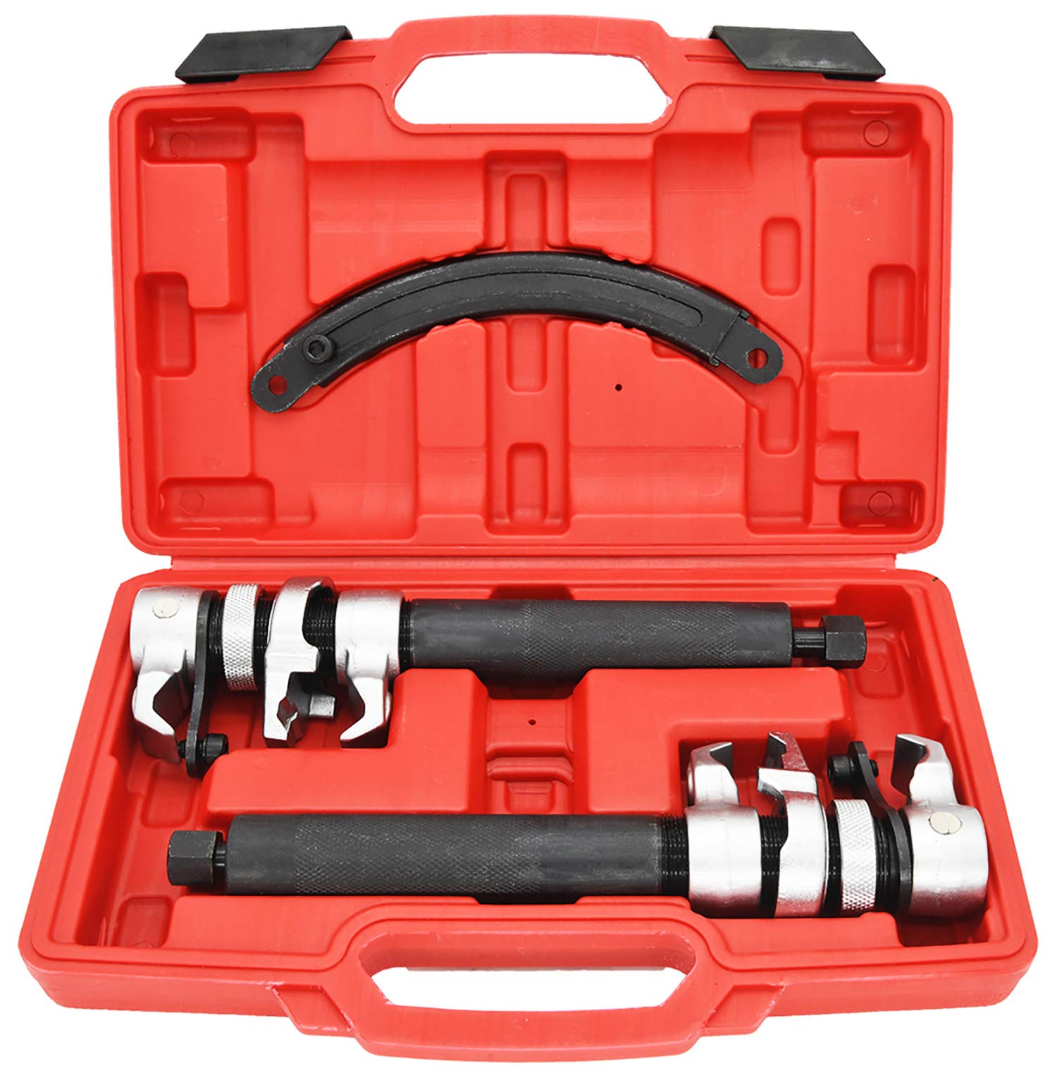 KAKO Heavy Duty Strut Spring Compressor Tool Kit (2-Piece Set) - Professional Coil Spring Compressor with Safety Lock & Storage Case - Perfect for Auto Repair, Suspension Work & DIY Car Maintenance