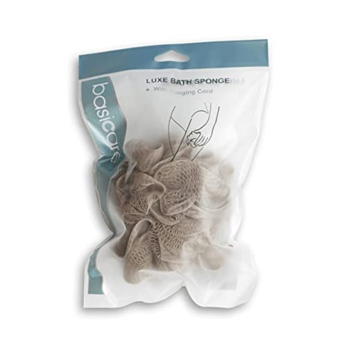 Luxury Brown Loofah Sponge for Women & Men - Gentle Exfoliating Body Scrubber, Bath Sponge & Shower Pouf | Pack of 1 | Perfect for Daily Skincare & Spa Relaxation at Home