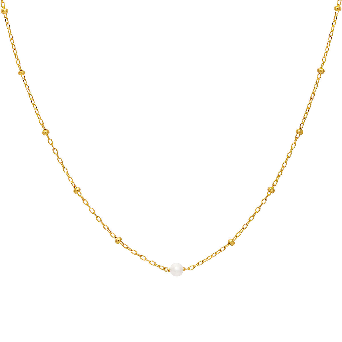 Disco Pearl Necklace Gold - Elegant Vintage Pearl Jewelry for Women, Perfect for Parties, Weddings & Special Occasions
