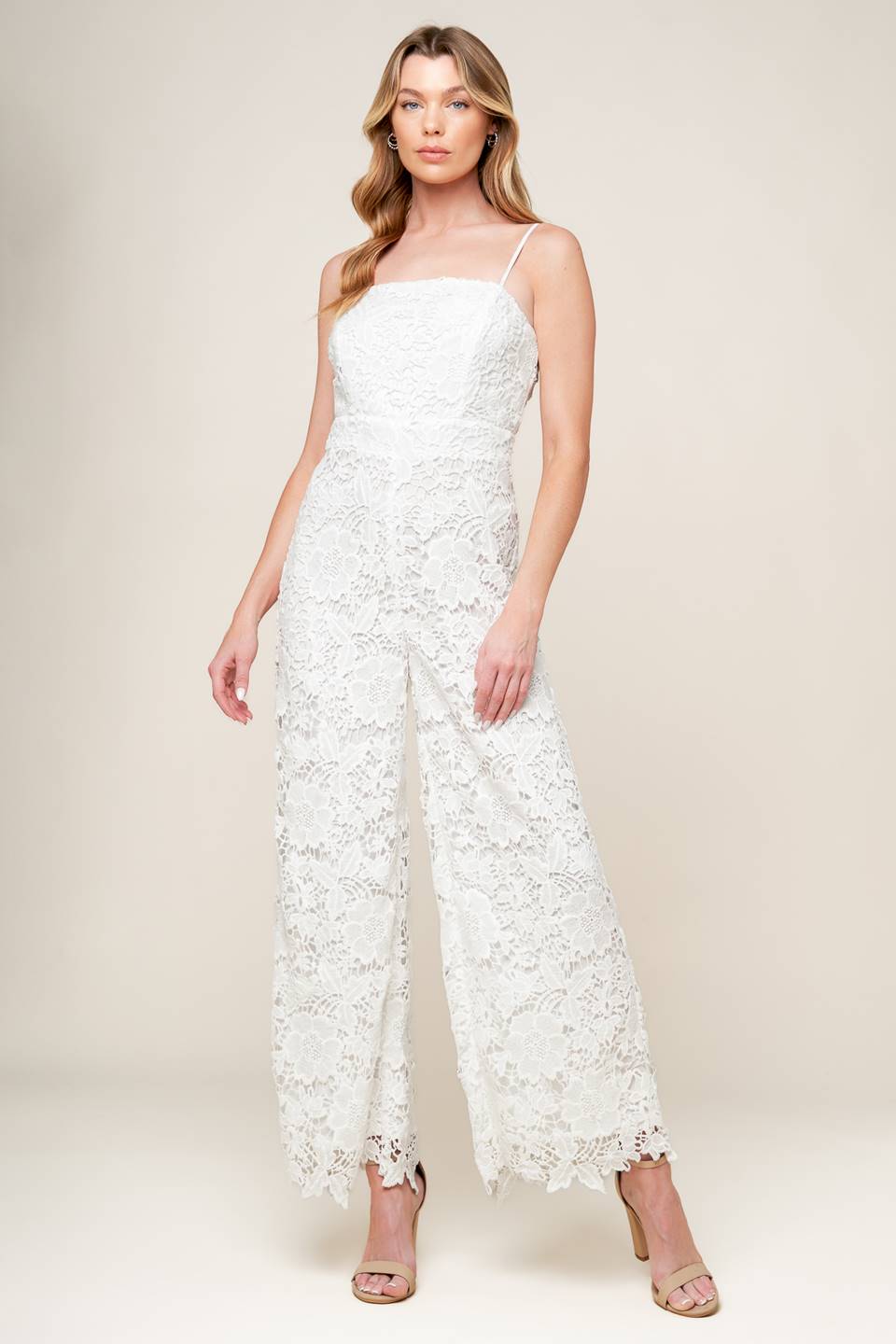 Forever Yours White Lace Bridal Jumpsuit - Elegant Wedding Outfit for Bride, Bridesmaids & Special Occasions