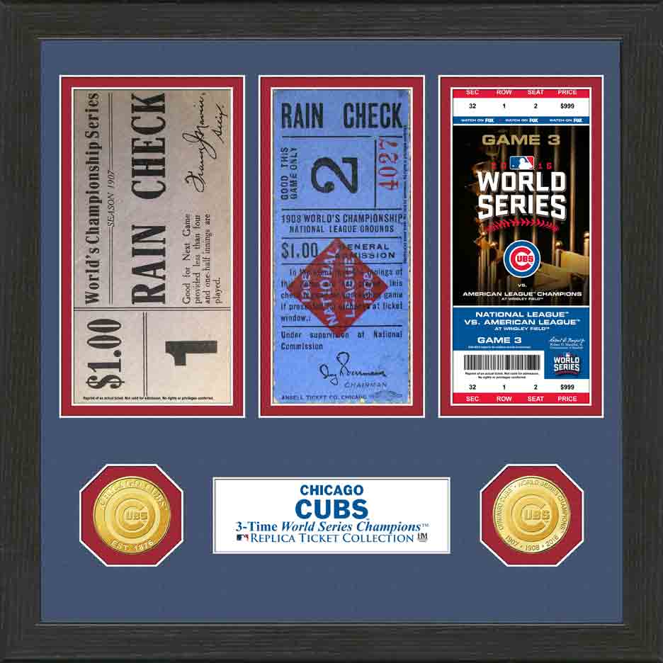 Chicago Cubs World Series Memorabilia - Authentic Collectible Tickets for Baseball Fans - Perfect for Sports Memorabilia Displays & Cubs Fan Gifts