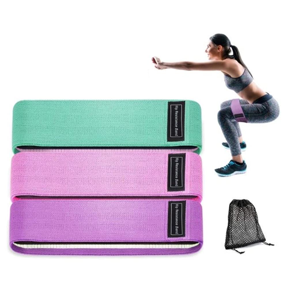 Premium ZAQW Resistance Bands Set - 3 Non-Slip Exercise Loops for Hips & Glutes Workout, 3-Level Booty Bands for Women & Men (Light Pink/Green) - Perfect for Home Gym, Yoga, Pilates & Strength Training