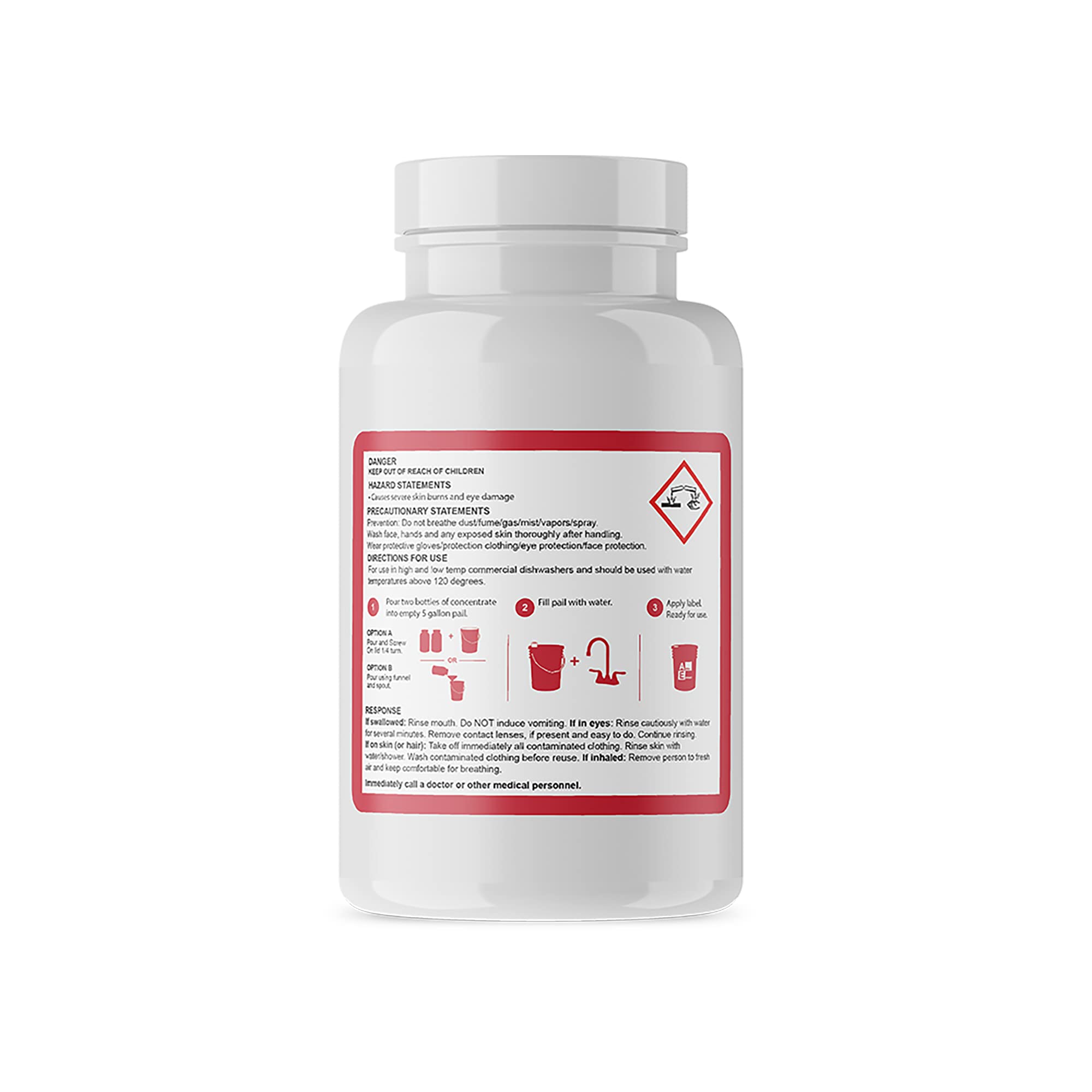 Commercial Dishwasher Detergent with Active Elements - 12-Pack (5 Gallon Pails) - Industrial Strength for High & Low Temp Dishwashers | Perfect for Restaurants, Catering & Food Service Businesses