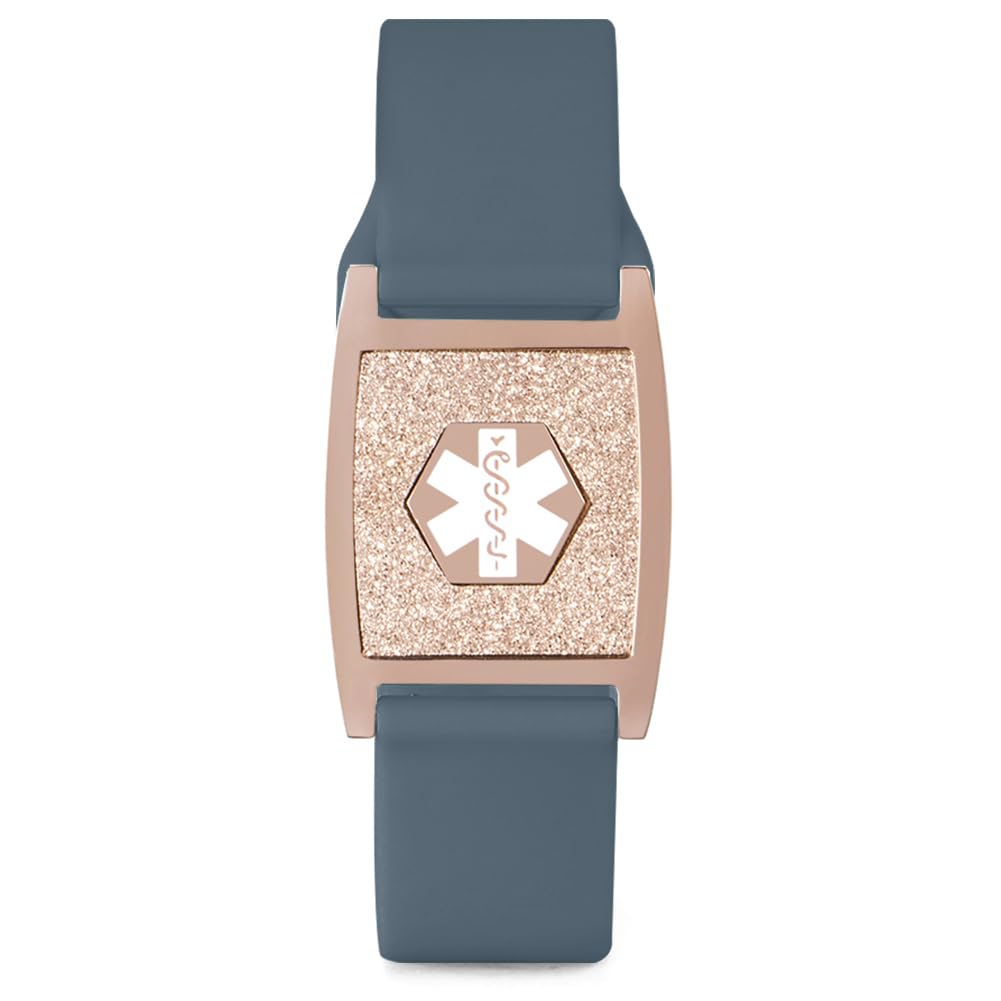 Personalized Rose Gold Medical Alert ID Bracelet for Women - Adjustable 6