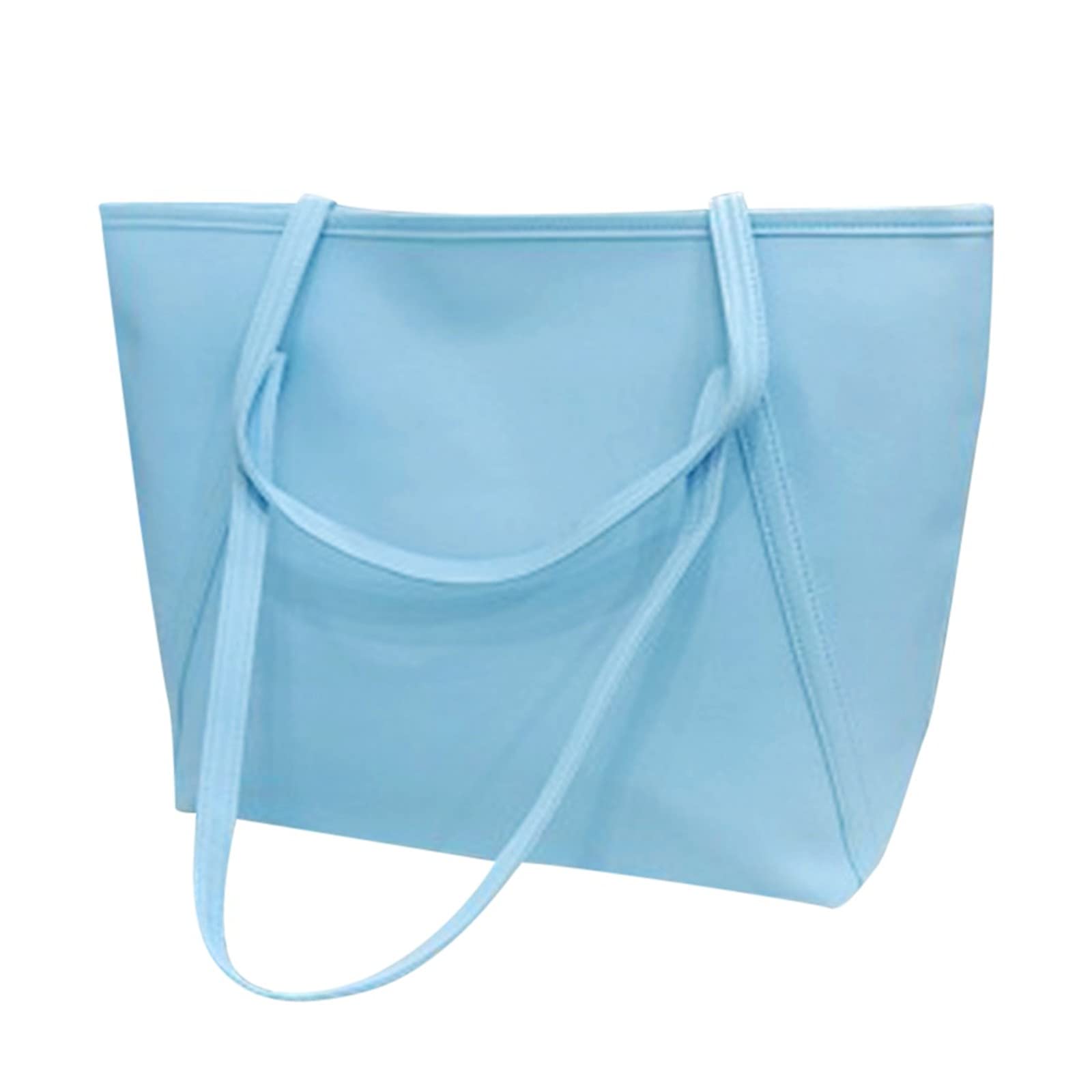 50 Large Capacity Tote Bag for Women - Light Blue Messenger Shoulder Satchel - Durable & Spacious Teacher Tote - Perfect for Work, School, Travel & Shopping (One Size)