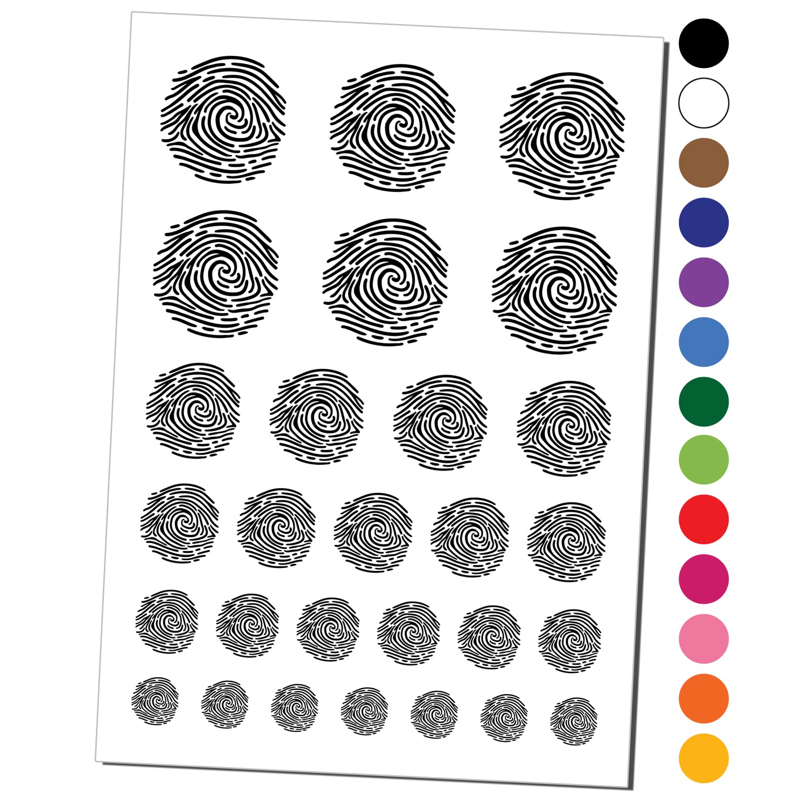 Waterproof Fake Fingerprint Temporary Tattoos - White Body Art Stickers for Halloween, Cosplay & Parties (1 Sheet) | Discreet & Realistic Skin Design