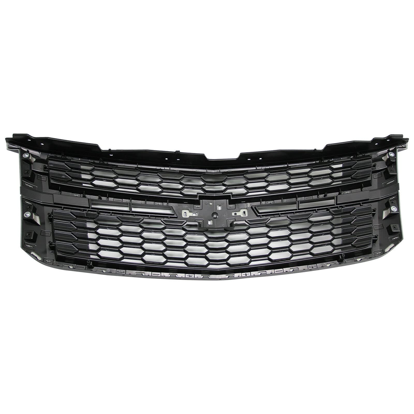 Gloss Black Front Bumper Grille Replacement for 2015-2020 Chevrolet Tahoe Suburban LS LT | Durable Grill Intake Cover | Perfect for Off-Roading & Car Customization
