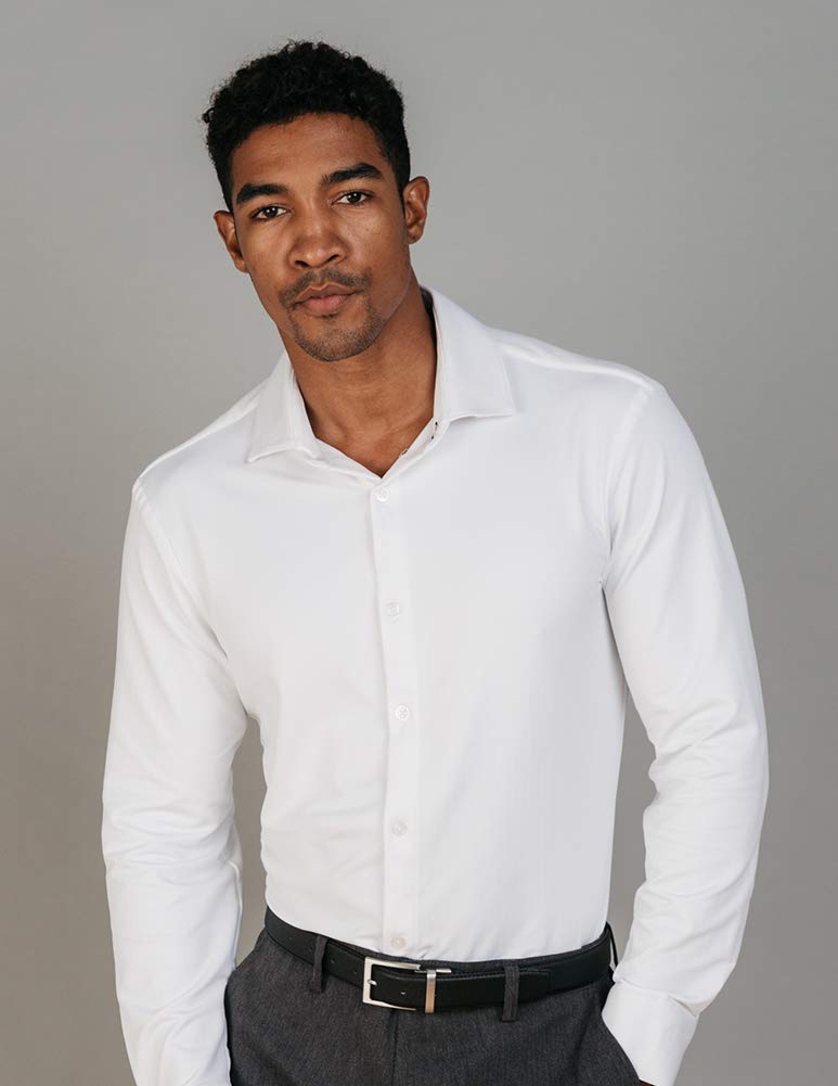 Mizzen + Main Spinnaker Men's Slim Fit Button Down Dress Shirt - Premium Comfort for Business, Office & Formal Occasions
