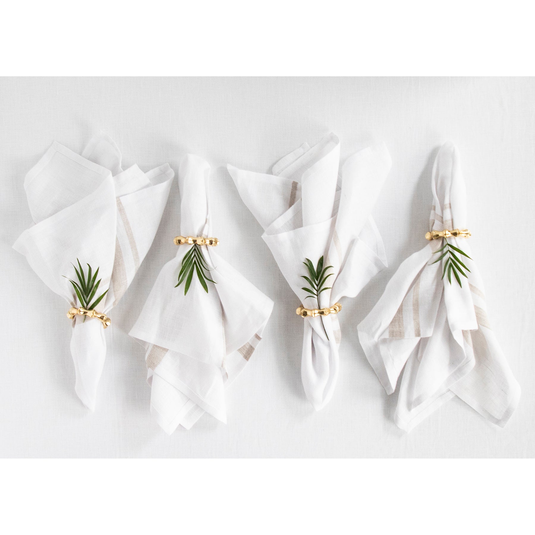 French Striped Cotton Napkins - Premium 12-Pack for Dining, Parties & Home Decor - Elegant Table Setting Accessories