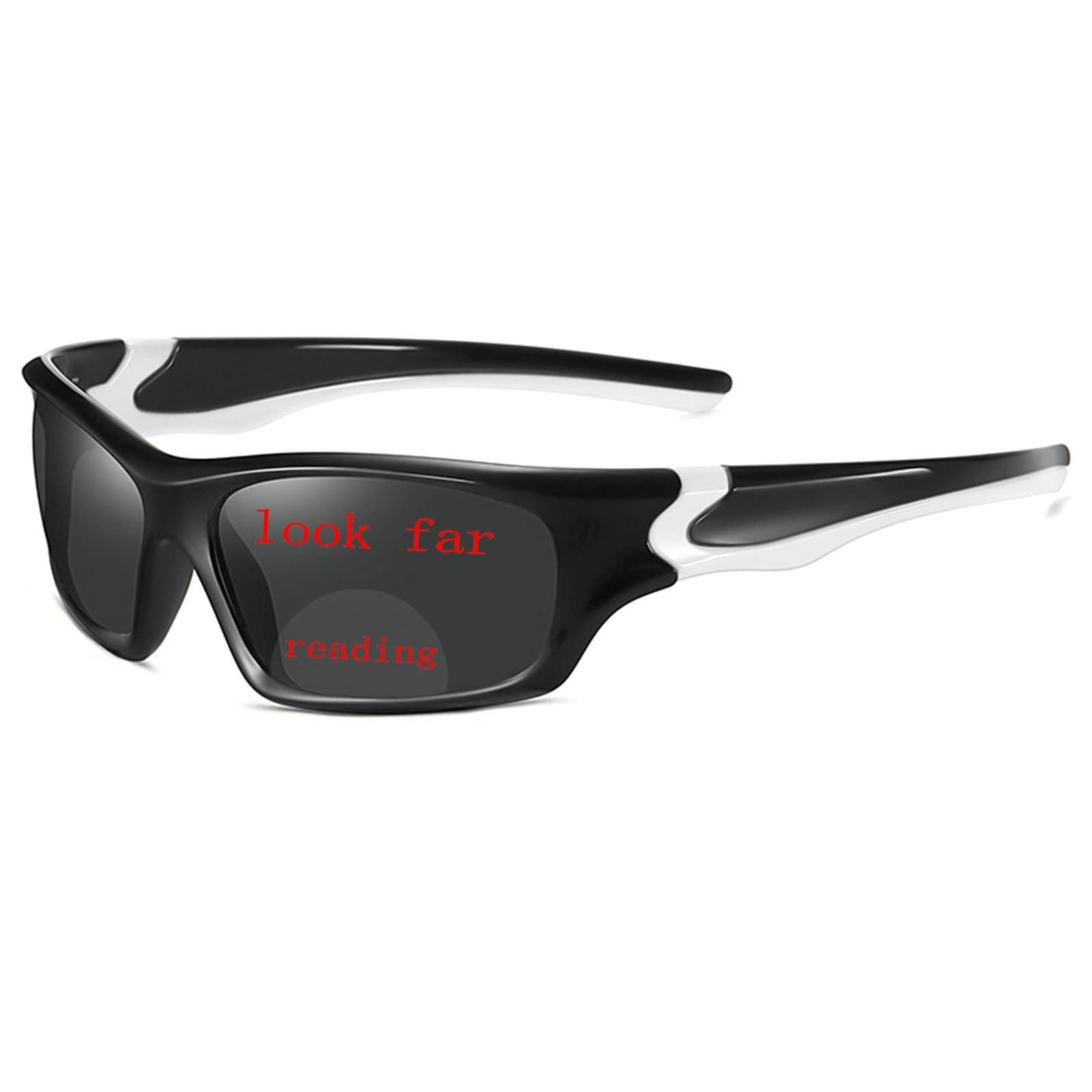 Bifocal Reading Sunglasses for Men & Women - Polarized Wrap-Around Sports Sunglasses for Driving, Fishing, Running - Lightweight UV Protection Readers for Outdoor Activities
