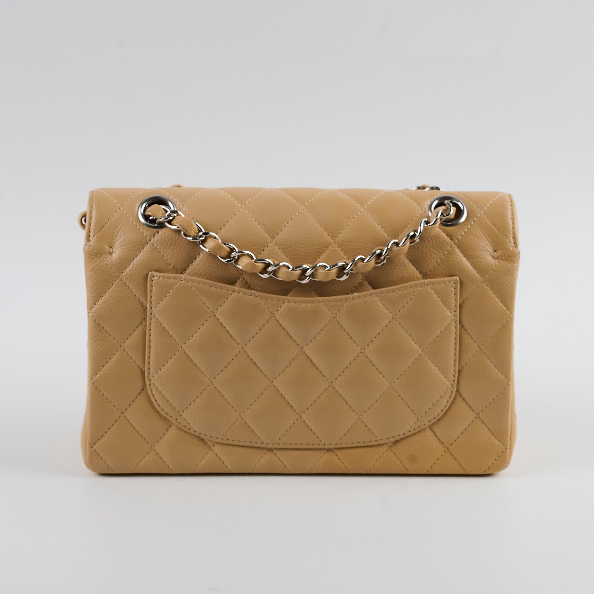 Chanel Small Caviar Double Classic Flap Bag Beige Clair - Luxury Designer Handbag for Women, Perfect for Parties, Dating & Special Occasions