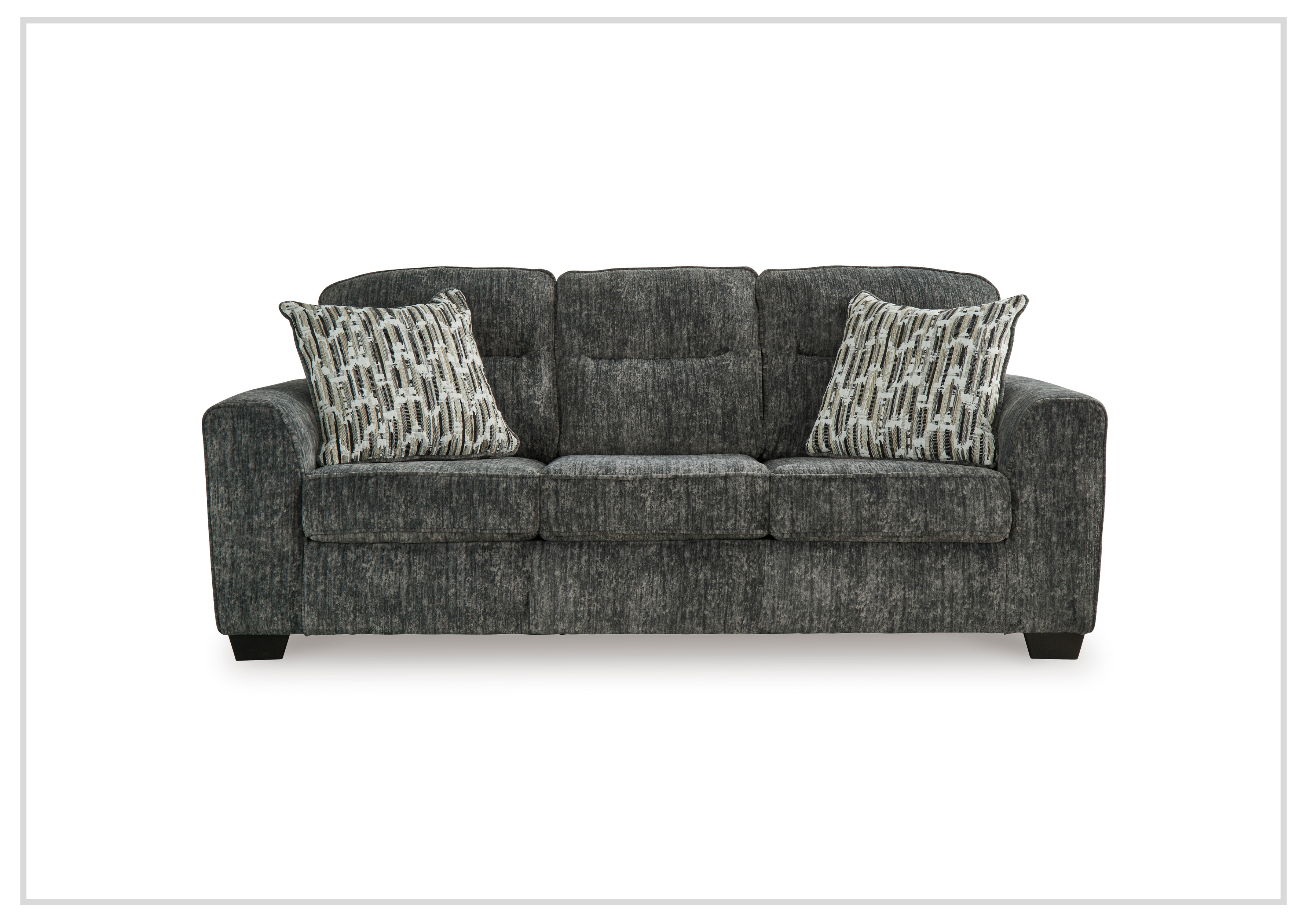 Gio Italia Lucino Fabric Sofa - Modern Gray Living Room Couch for Small Spaces, Apartments & Cozy Home Decor | Comfortable Sectional Sofa with Soft Fabric Upholstery | Perfect for Lounge, Family Room & Entertainment Areas