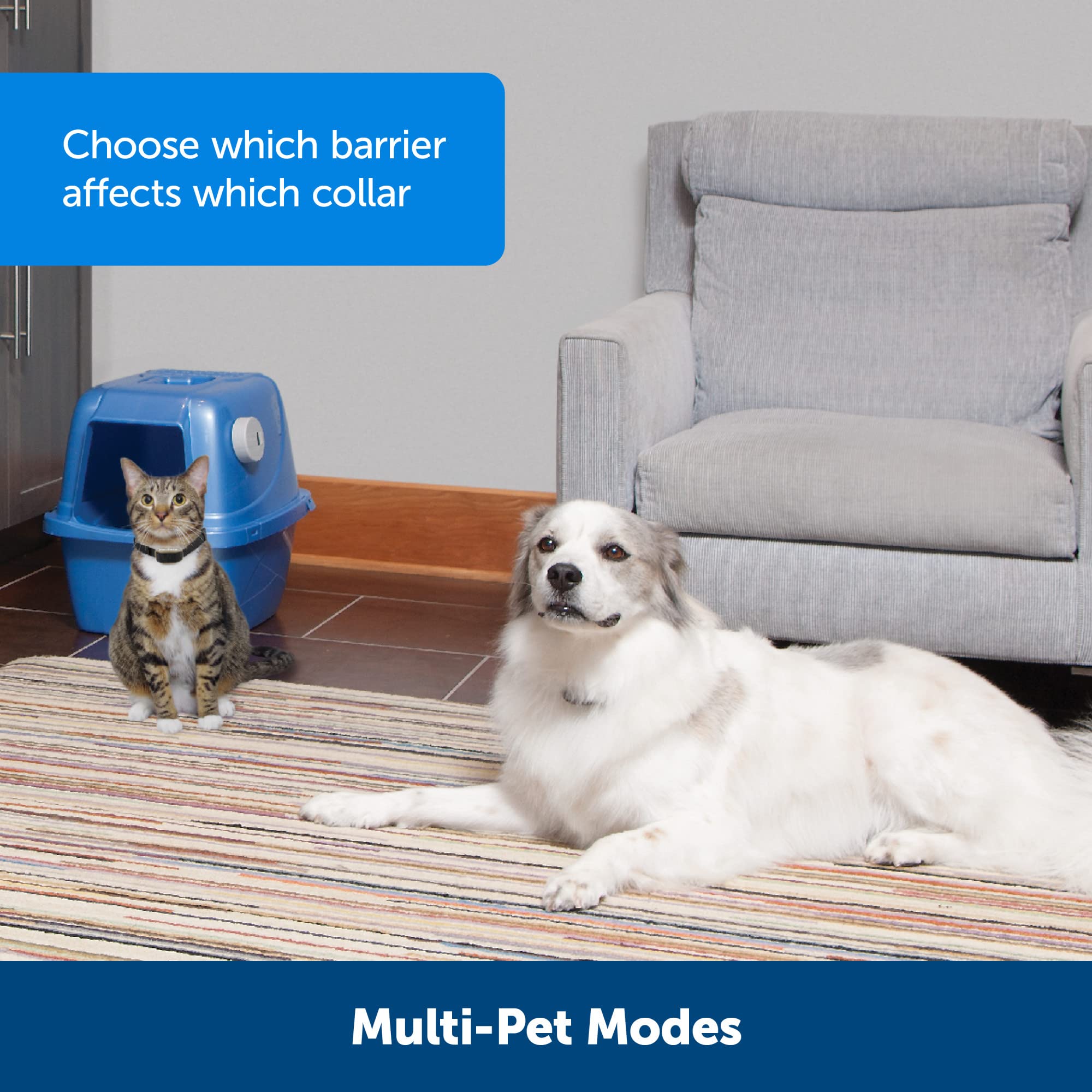 PetSafe Pawz Away Indoor Wireless Pet Barrier - Electric Training System for Dogs & Cats with Adjustable Receiver Collar | Keep Pets Away from Restricted Areas Like Furniture, Kitchens & Doorways
