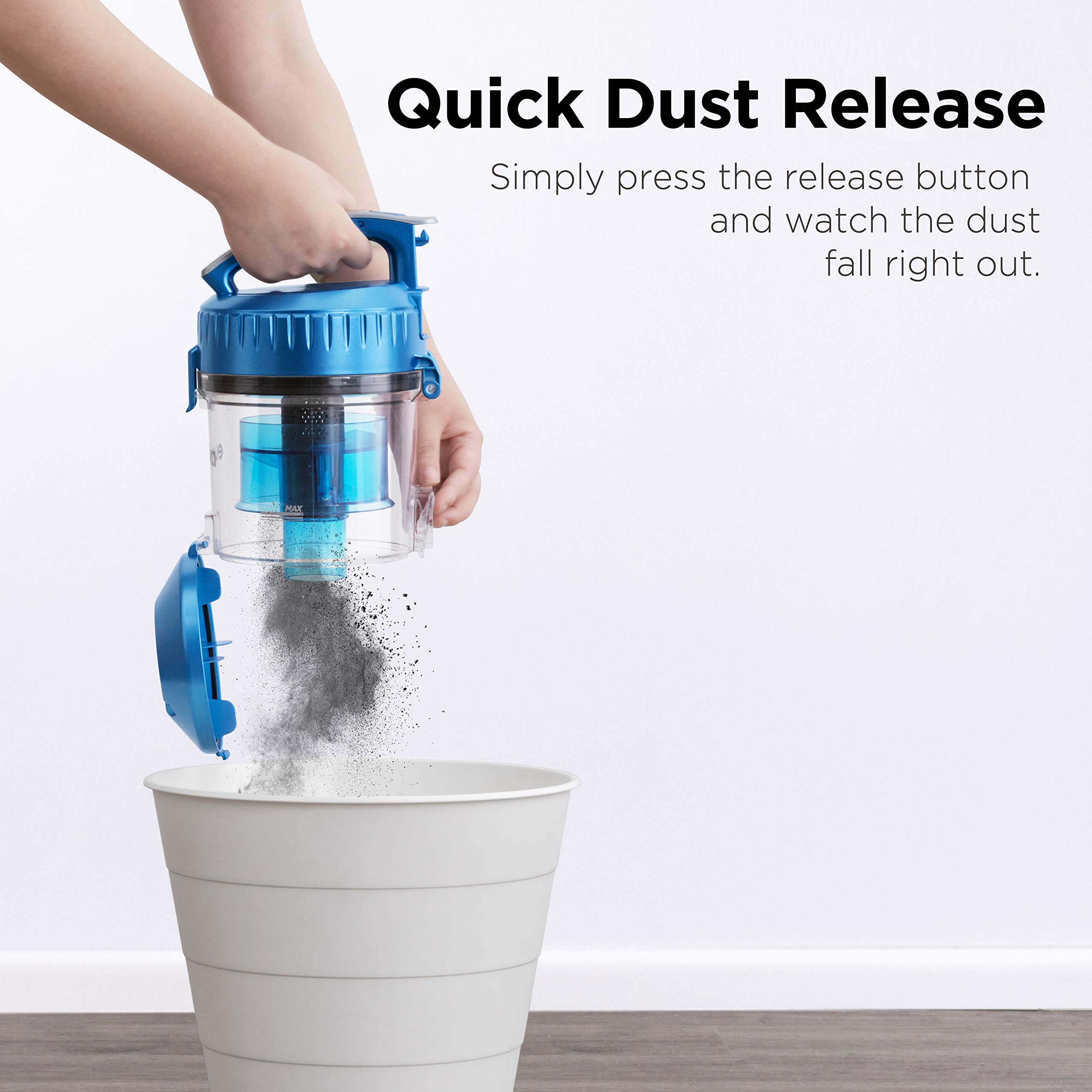 Eureka Whirlwind NEN110C 2.5L Bagless Canister Vacuum Cleaner - Lightweight, Large Capacity Dust Cup, Corded for Carpets & Hard Floors (Blue) - Perfect for Home Cleaning, Pet Hair Removal & Quick Pickups