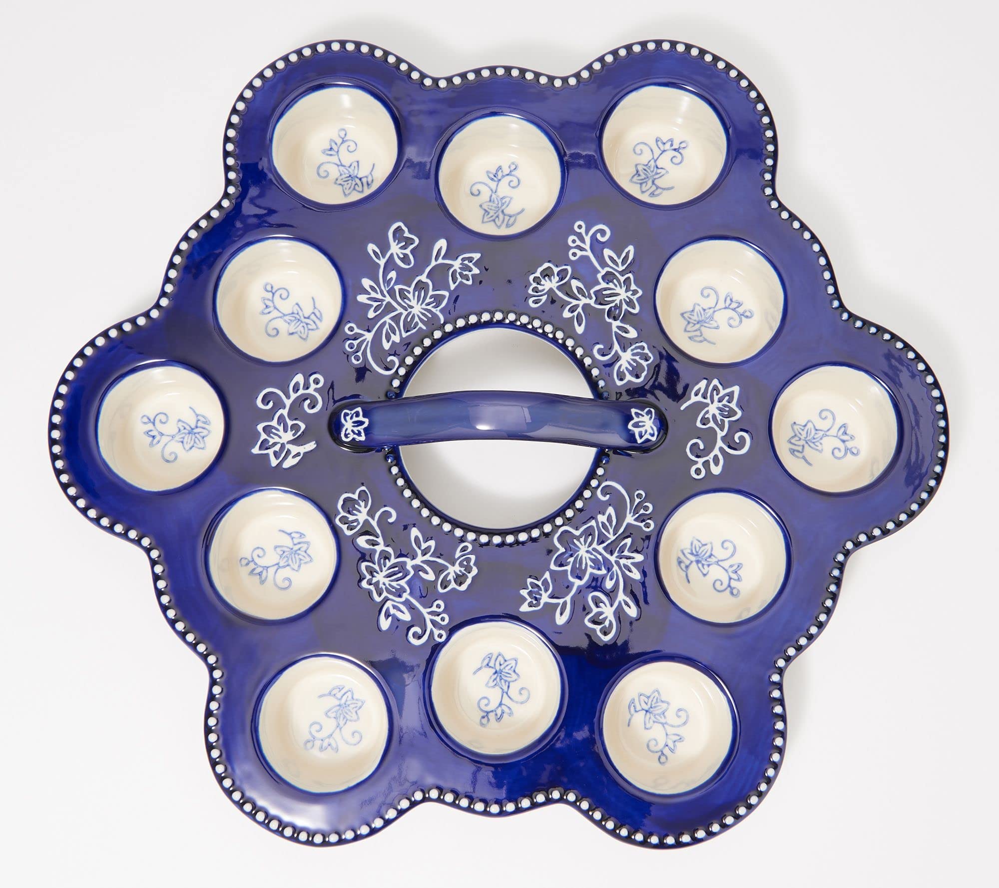Temp-tations Mini Muffin Pans Set of 2 - Round Non-Stick Baking Pans in Floral Lace Light Blue | Perfect for Cupcakes, Muffins & Mini Desserts | Ideal for Home Baking, Parties & Holiday Treats