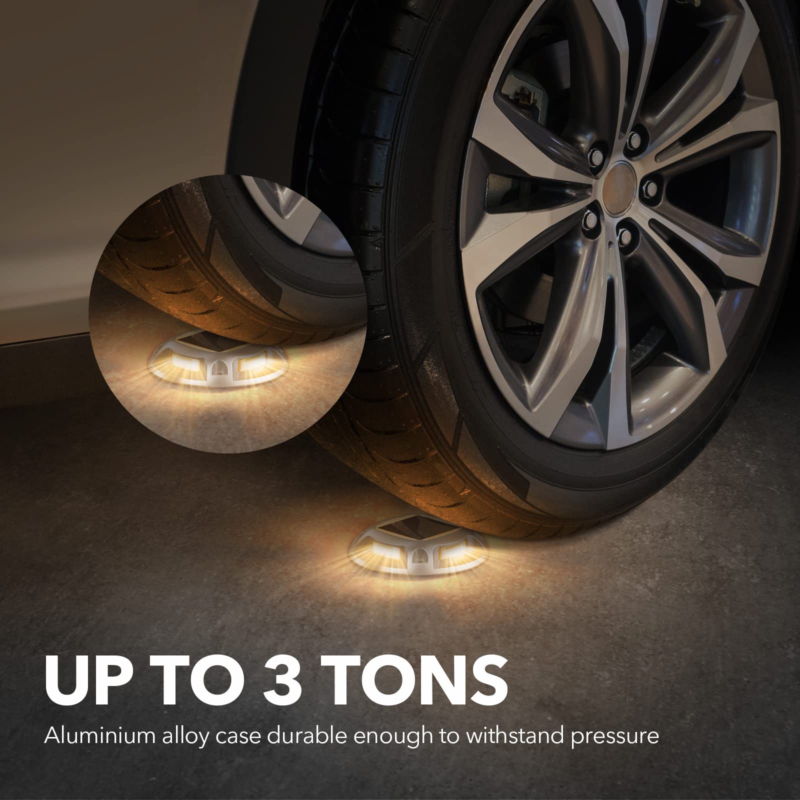 AGPTEK 12 Pack Solar Driveway Lights Outdoor - Waterproof LED Deck Dock Marine Marker Lights with Warm White & Cool White Modes for Steps, Sidewalk, Stair, Garden Pathway, Walkway & Yard - Perfect for Nighttime Safety & Landscape Lighting