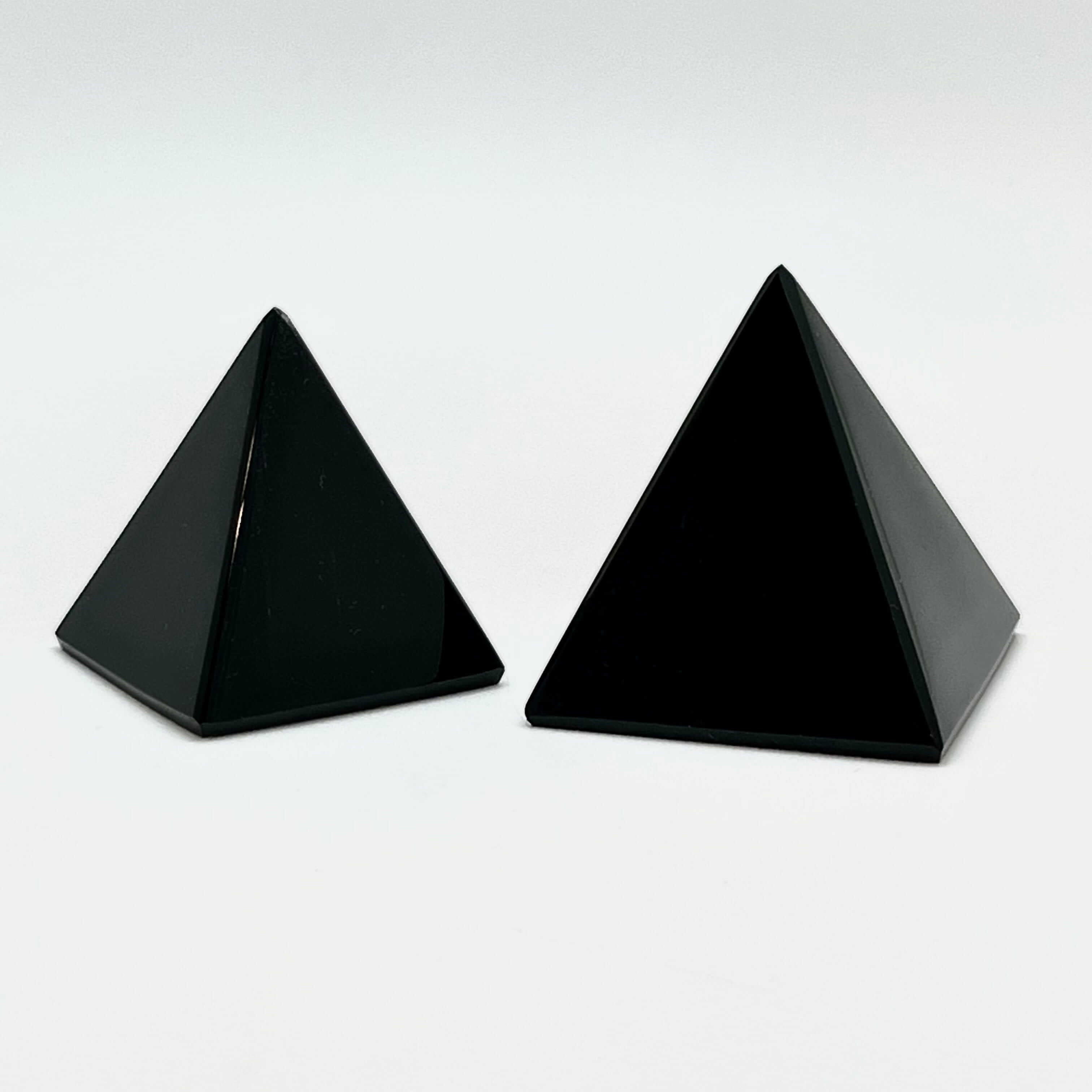Black Obsidian Pyramid - Natural Healing Stone for Meditation, Protection & Positive Energy | Perfect for Home Decor, Yoga & Spiritual Practices