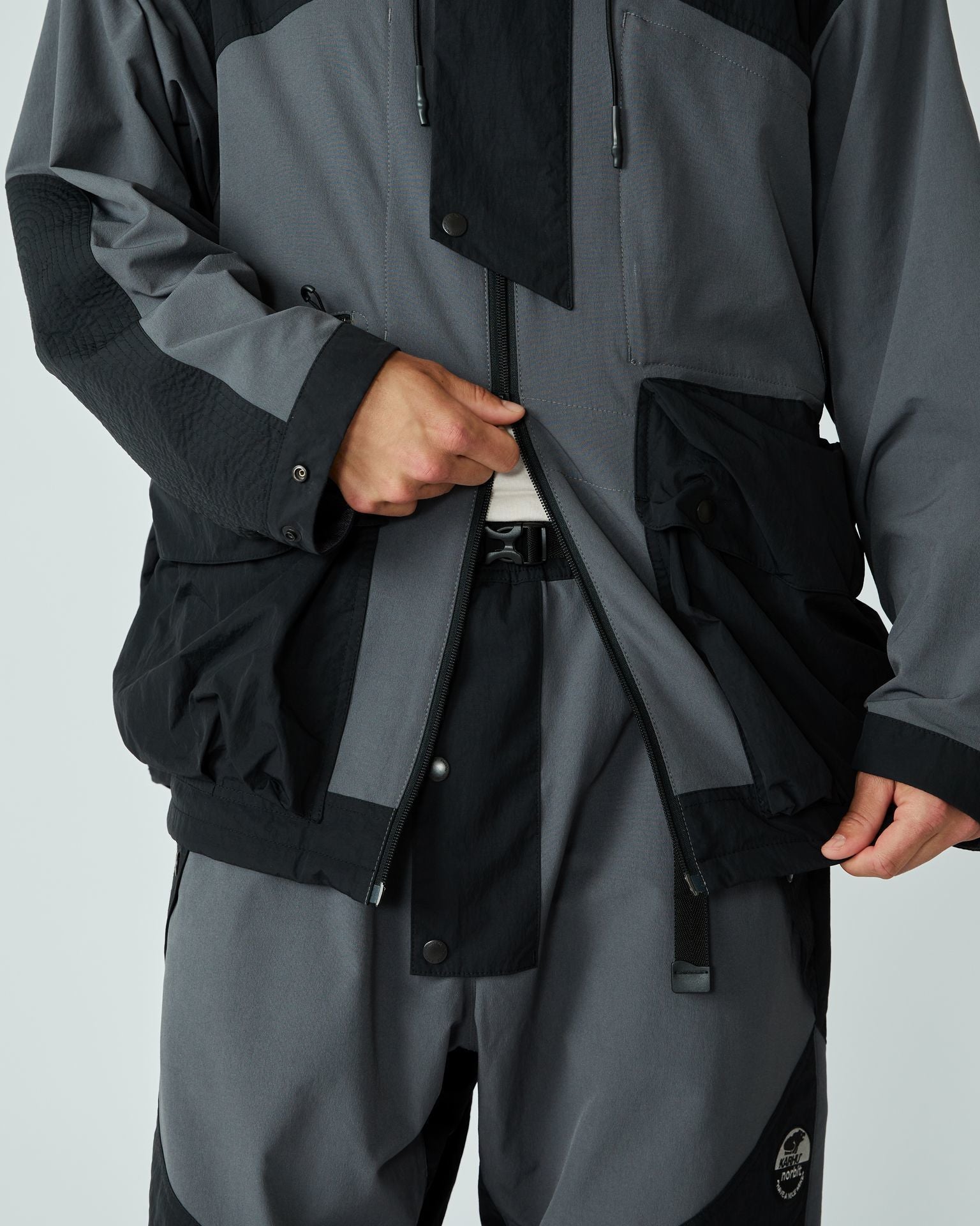KARHU X NORBIT HIKE HOODIE JACKET - Waterproof Windbreaker for Outdoor Adventures - Gray Hiking Jacket for Men & Women - Perfect for Camping, Hiking and Mountain Climbing
