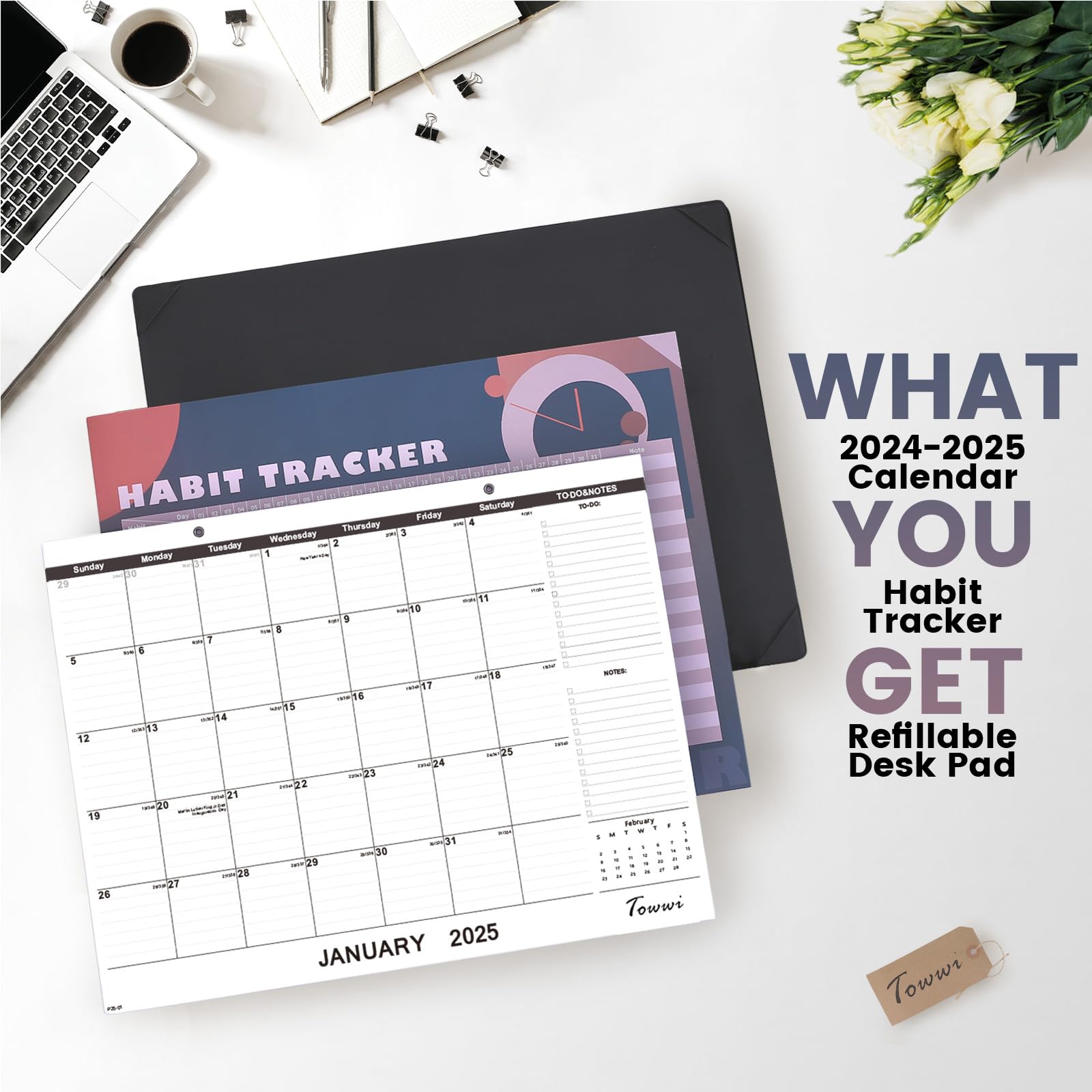 TOWWI 2025 Large Desk Calendar 22