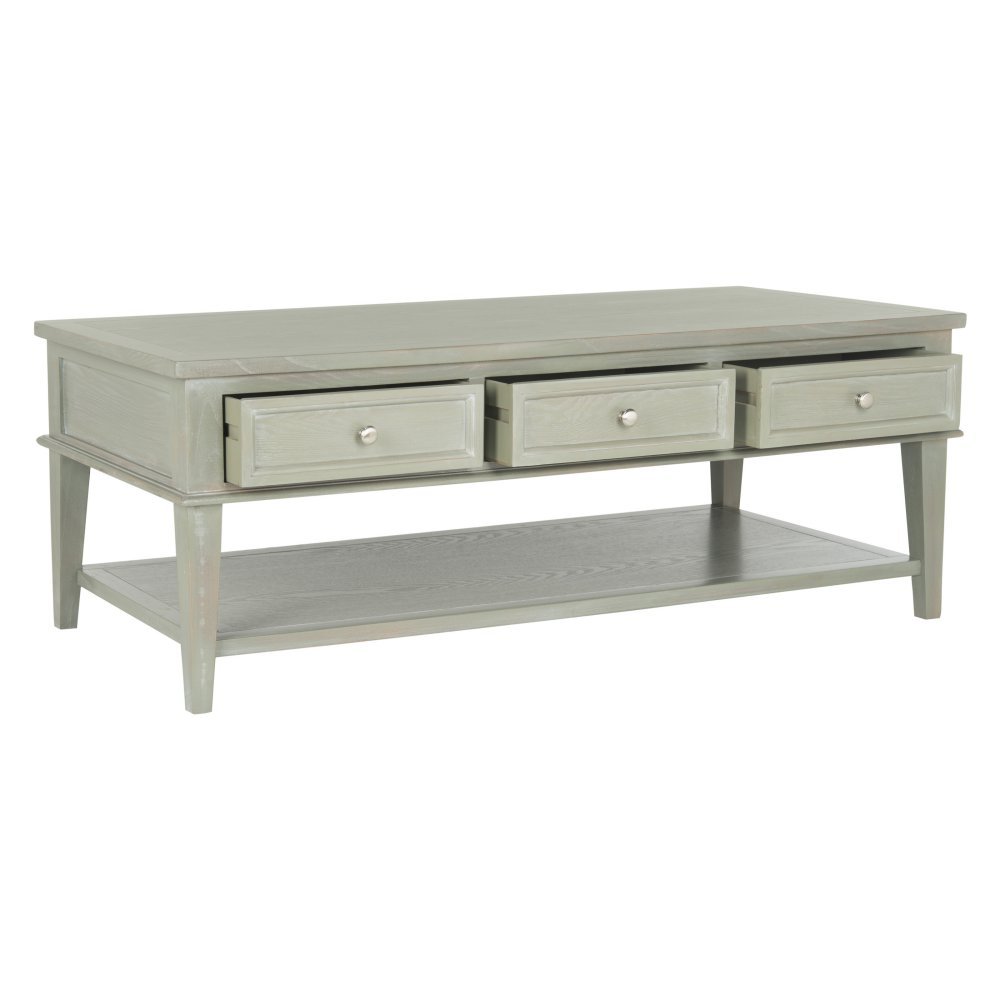 SAFAVIEH American Homes Collection Manelin Sepia Coffee Table - Modern Living Room Furniture for Home Decor & Entertainment