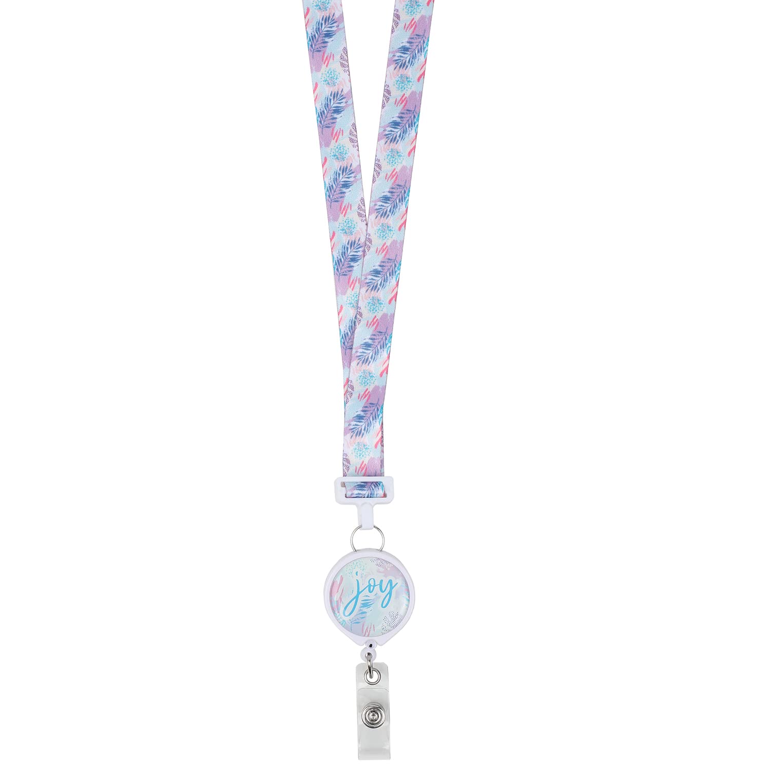 Retractable Lanyard for ID Badges - Pastel Joy Ribbon for Nurses & Teachers